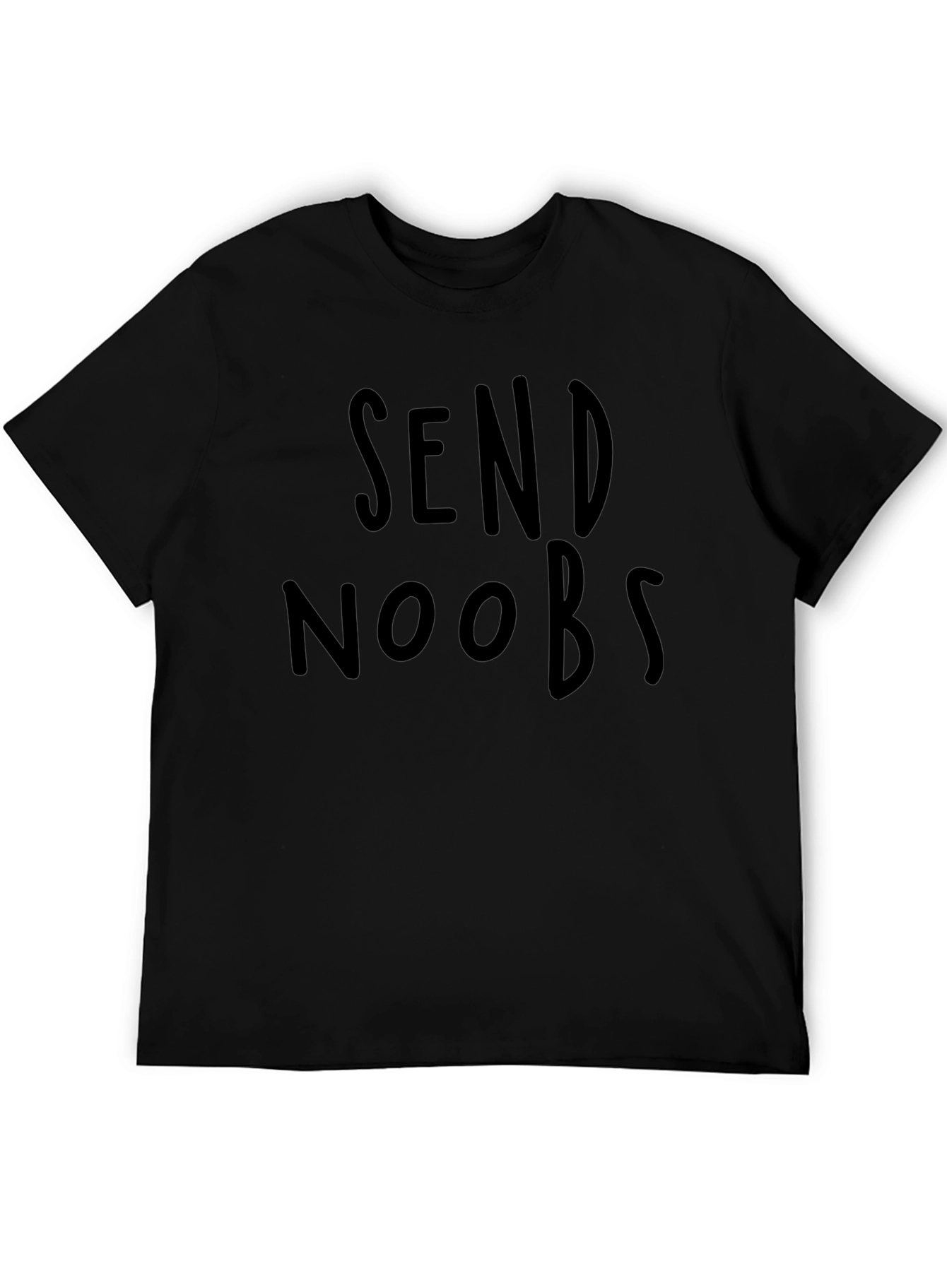 Send Noobs Black Graphic Tee