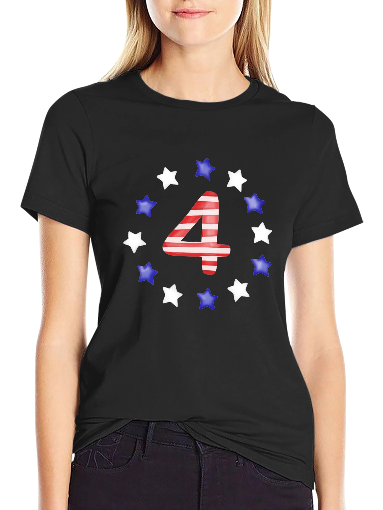 Patriotic Number 4 Star T-Shirt