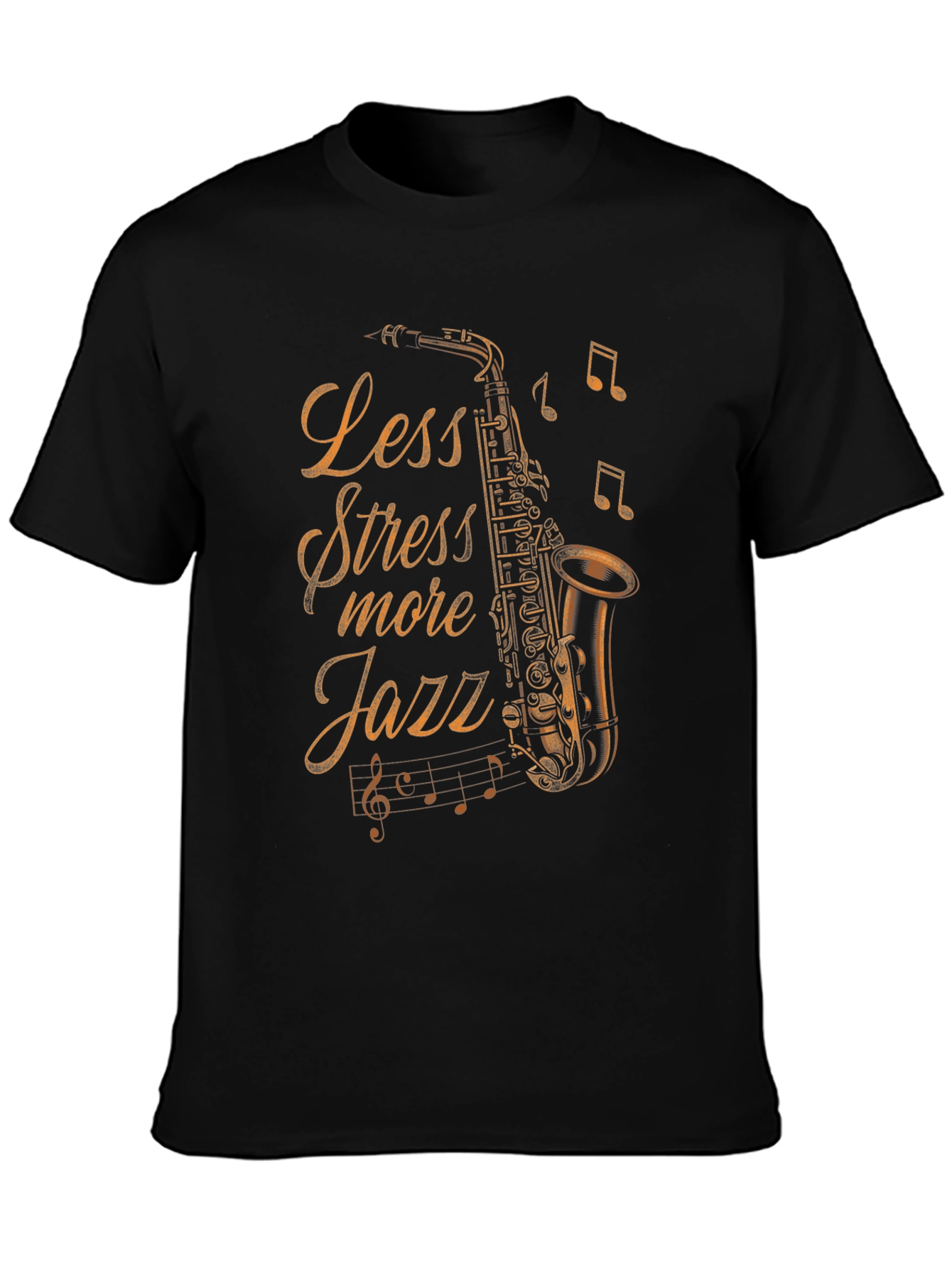 Less Stress More Jazz Saxophone T-Shirt