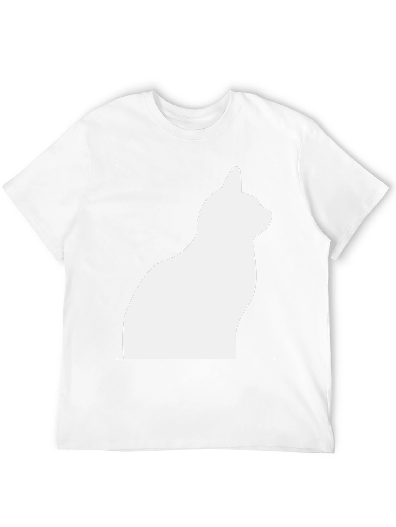 Cat Silhouette T-Shirt - Stylish Black Tee