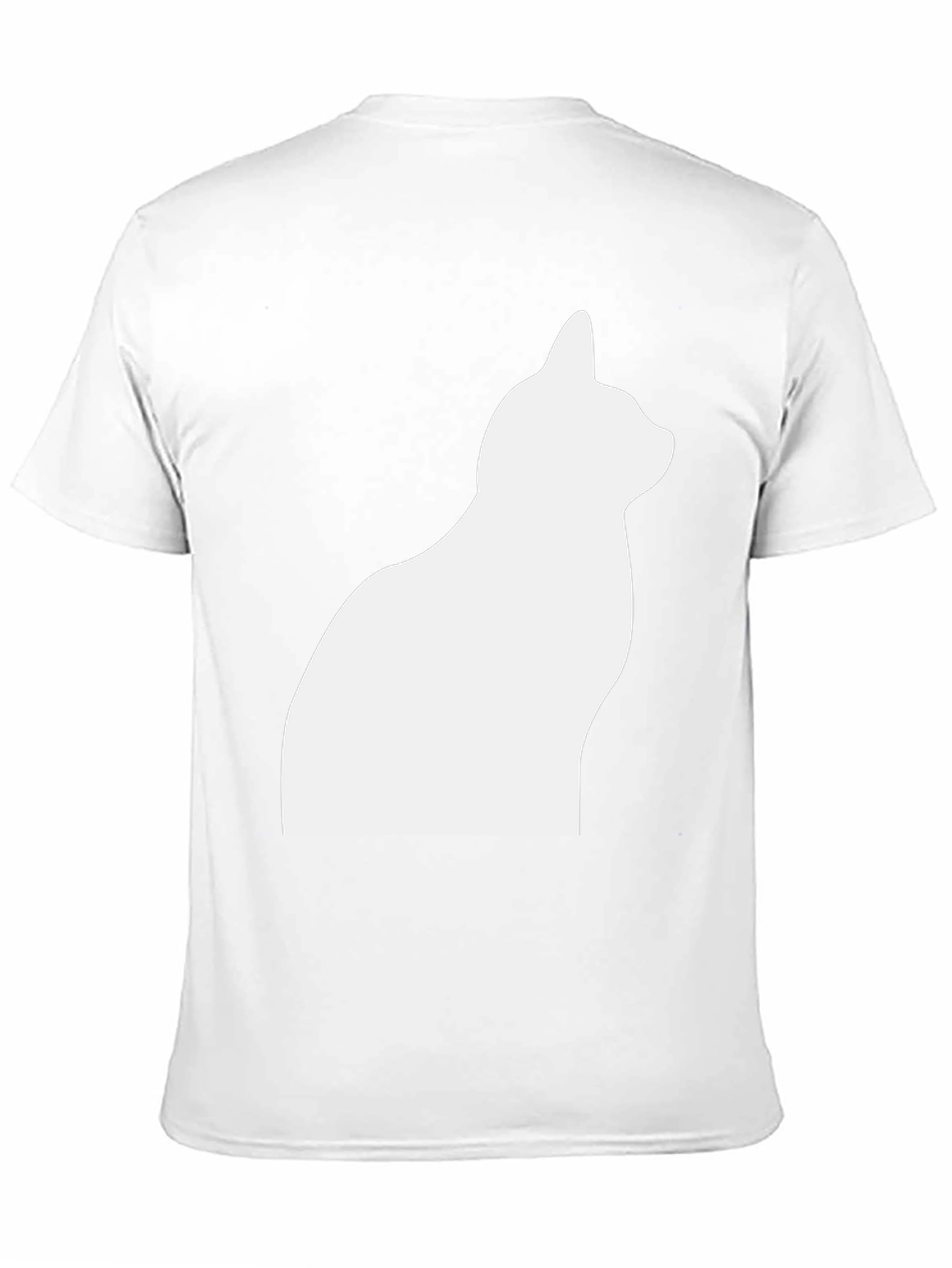 Cat Silhouette T-Shirt - Stylish Black Tee