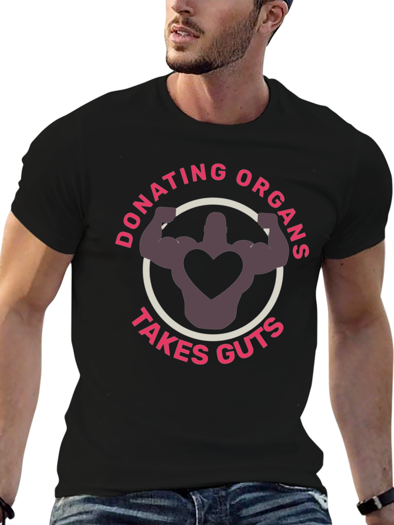 Donating Organs Takes Guts T-Shirt - Black