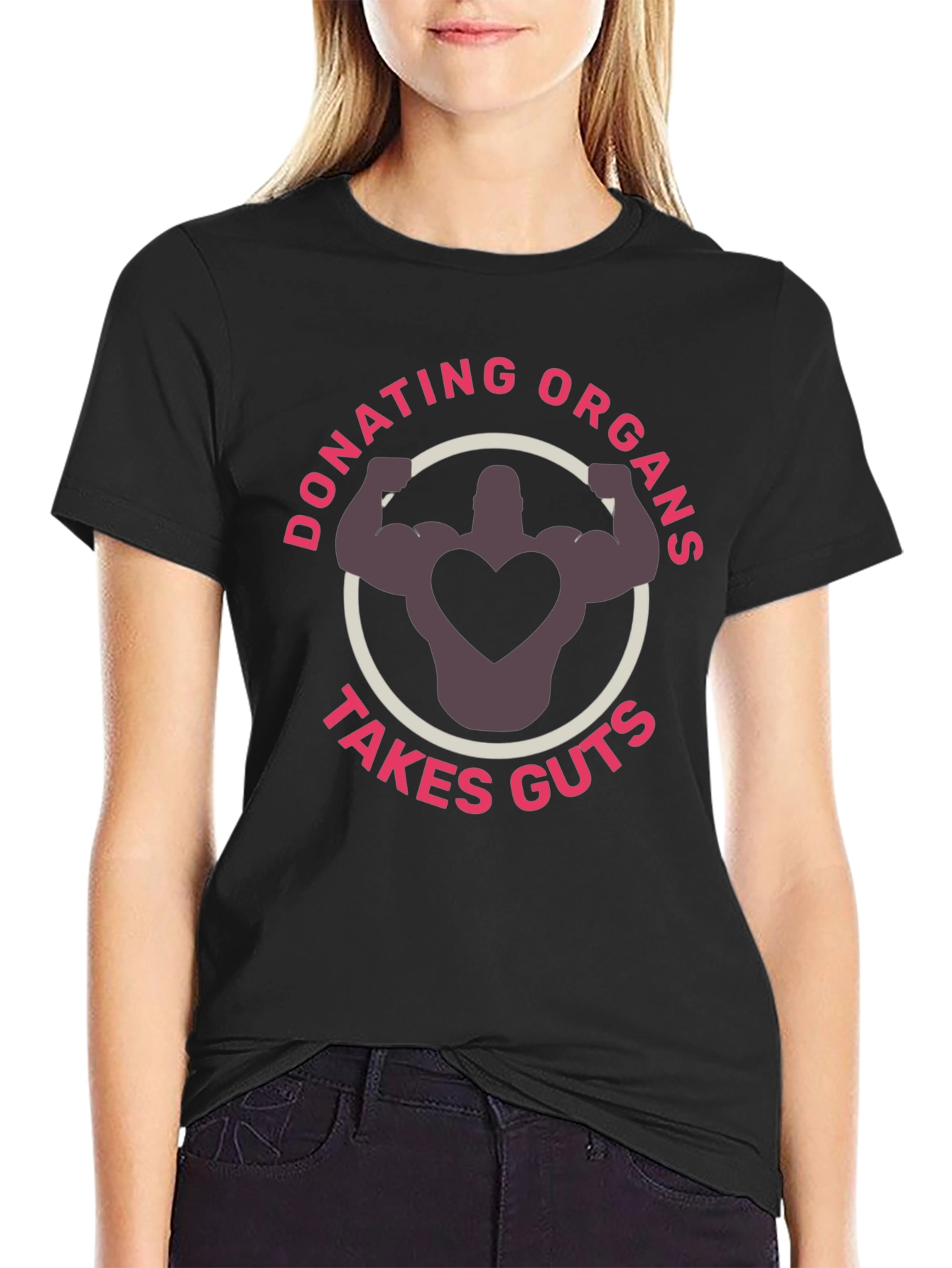 Donating Organs Takes Guts T-Shirt - Black