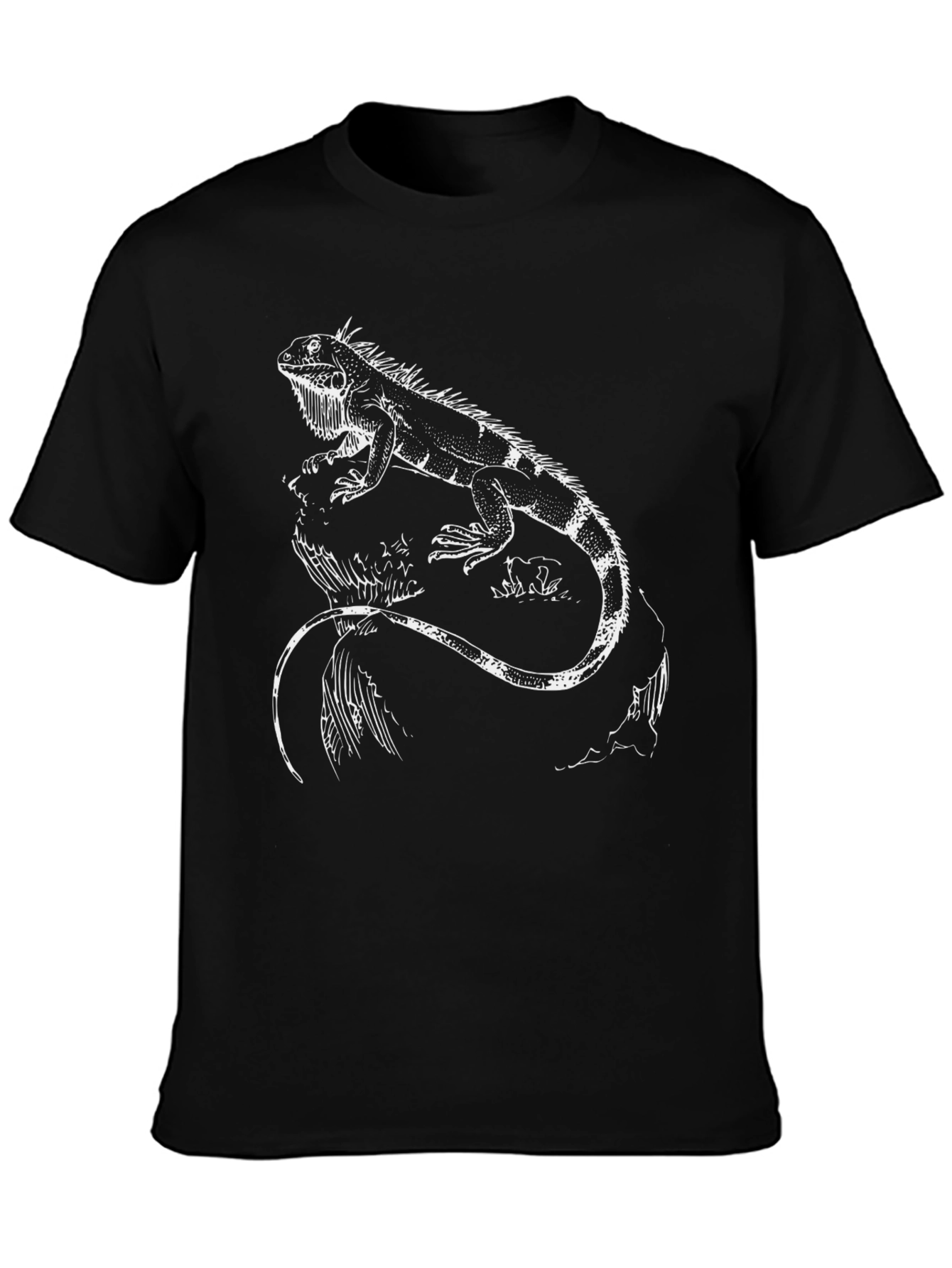 Iguana Graphic Tee - Reptile Lovers Black T-Shirt