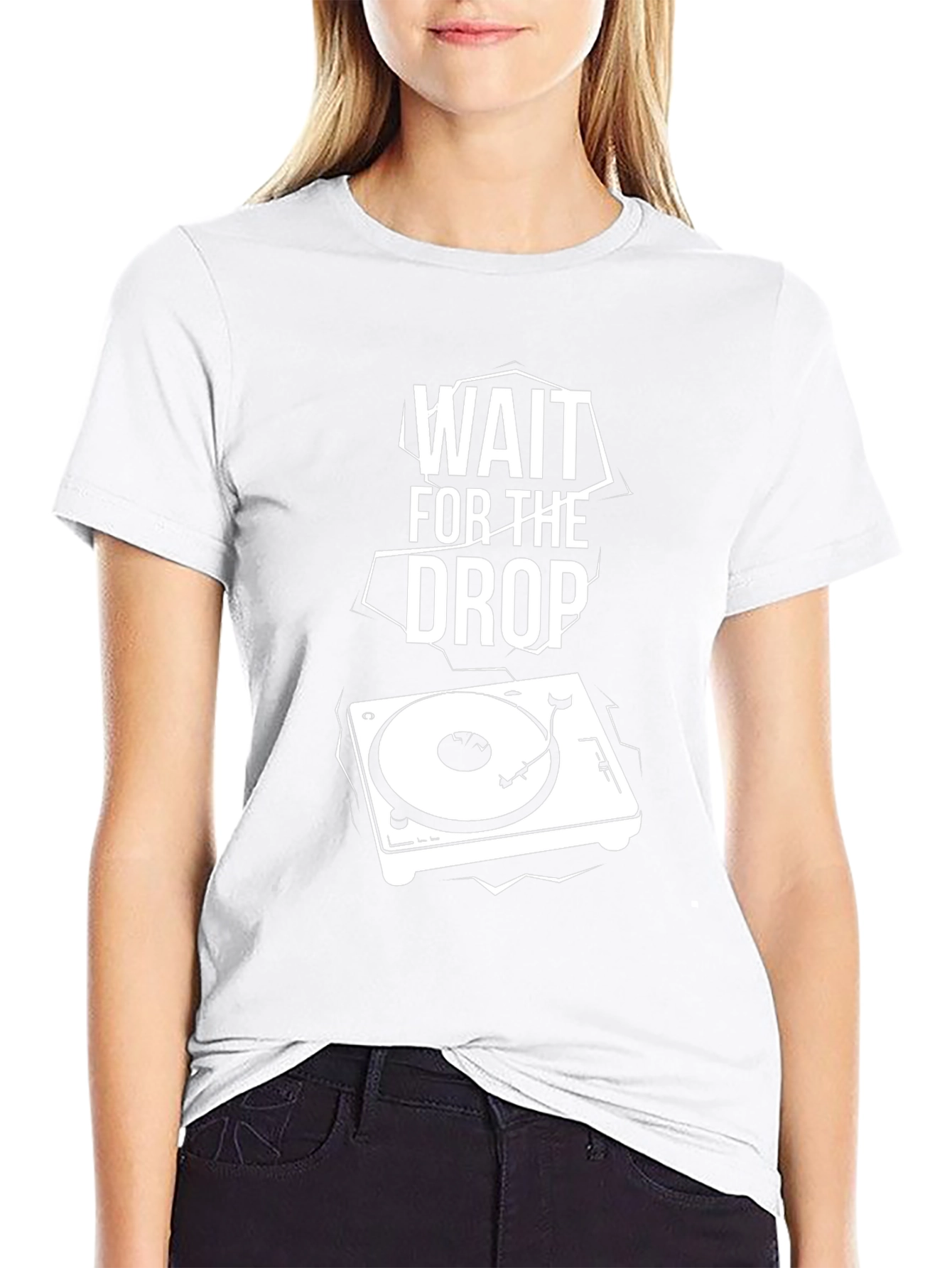 Wait For The Drop DJ Turntable Graphic T-Shirt