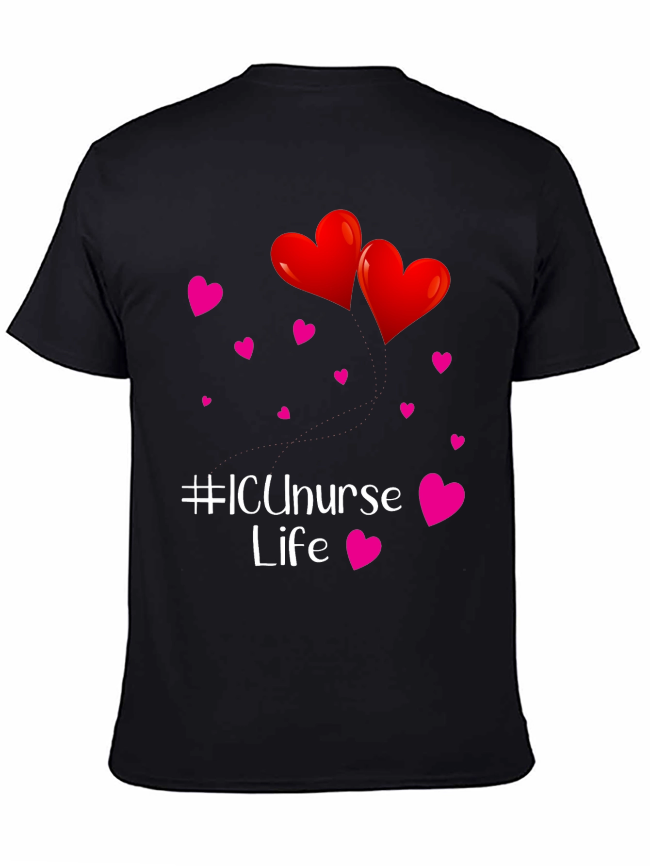 ICU Nurse Life T-Shirt - Heart Graphic Tee