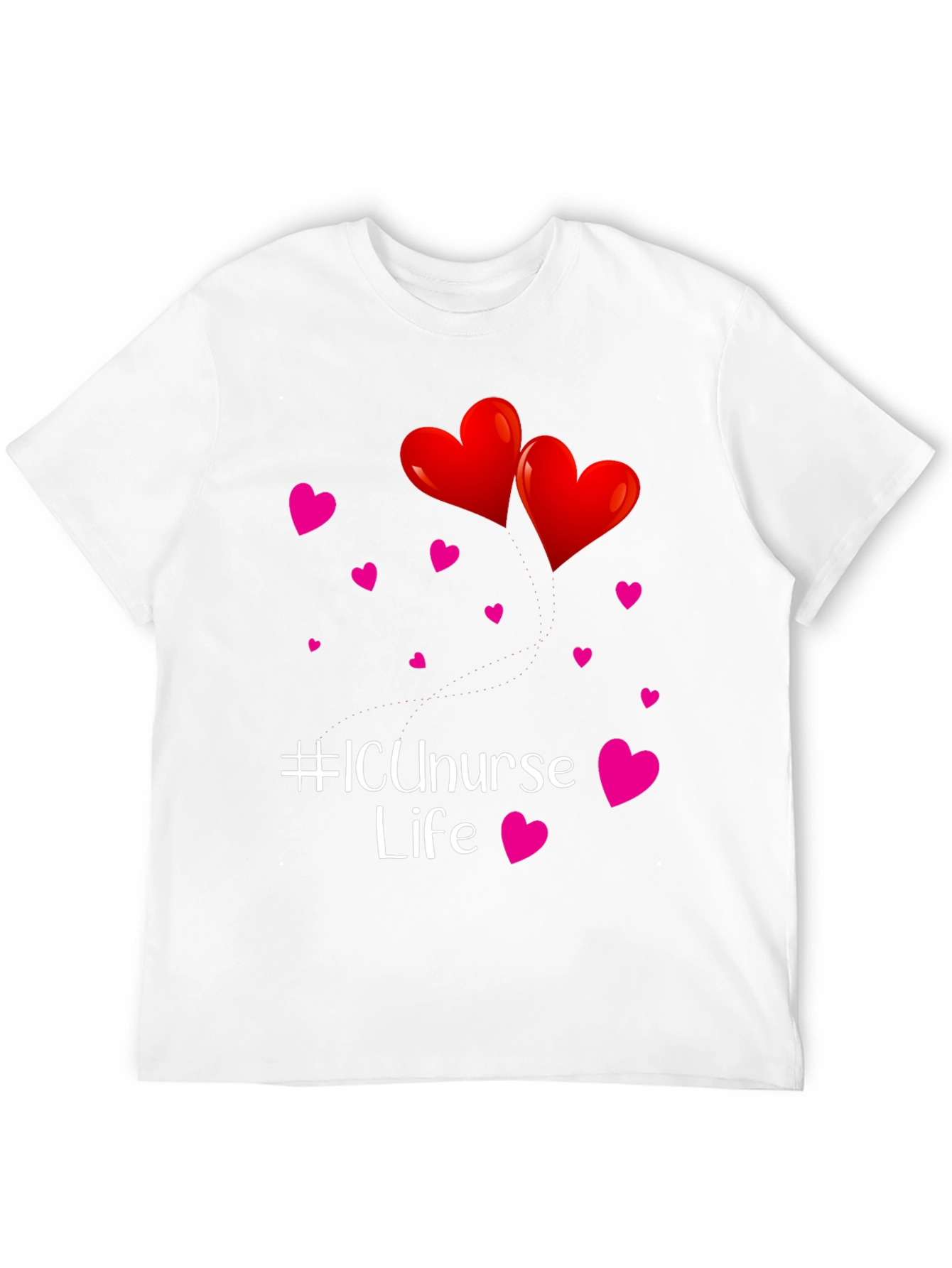 ICU Nurse Life T-Shirt - Heart Graphic Tee