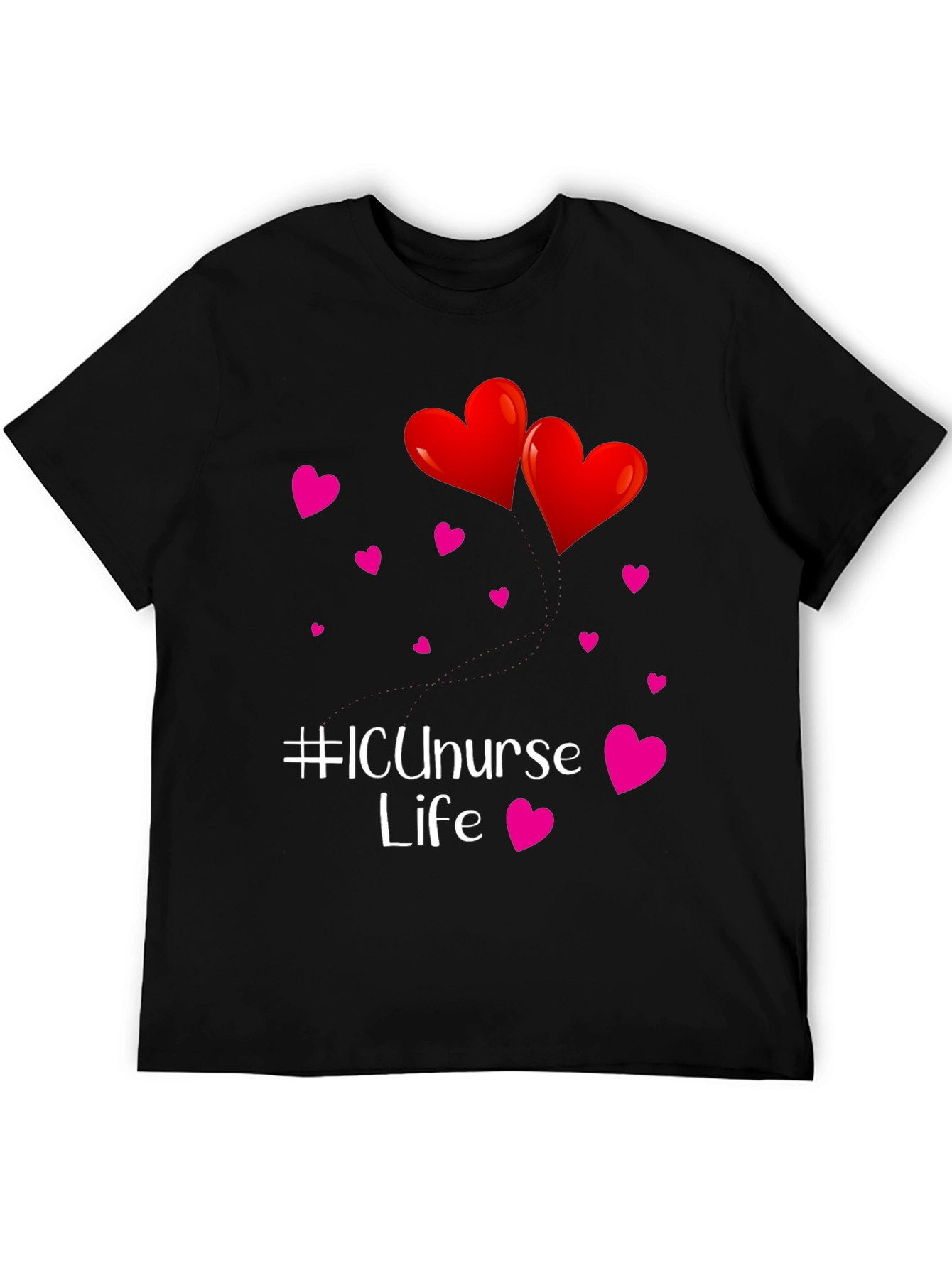 ICU Nurse Life T-Shirt - Heart Graphic Tee