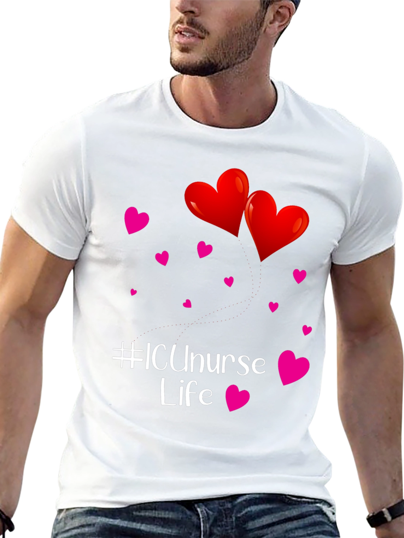 ICU Nurse Life T-Shirt - Heart Graphic Tee