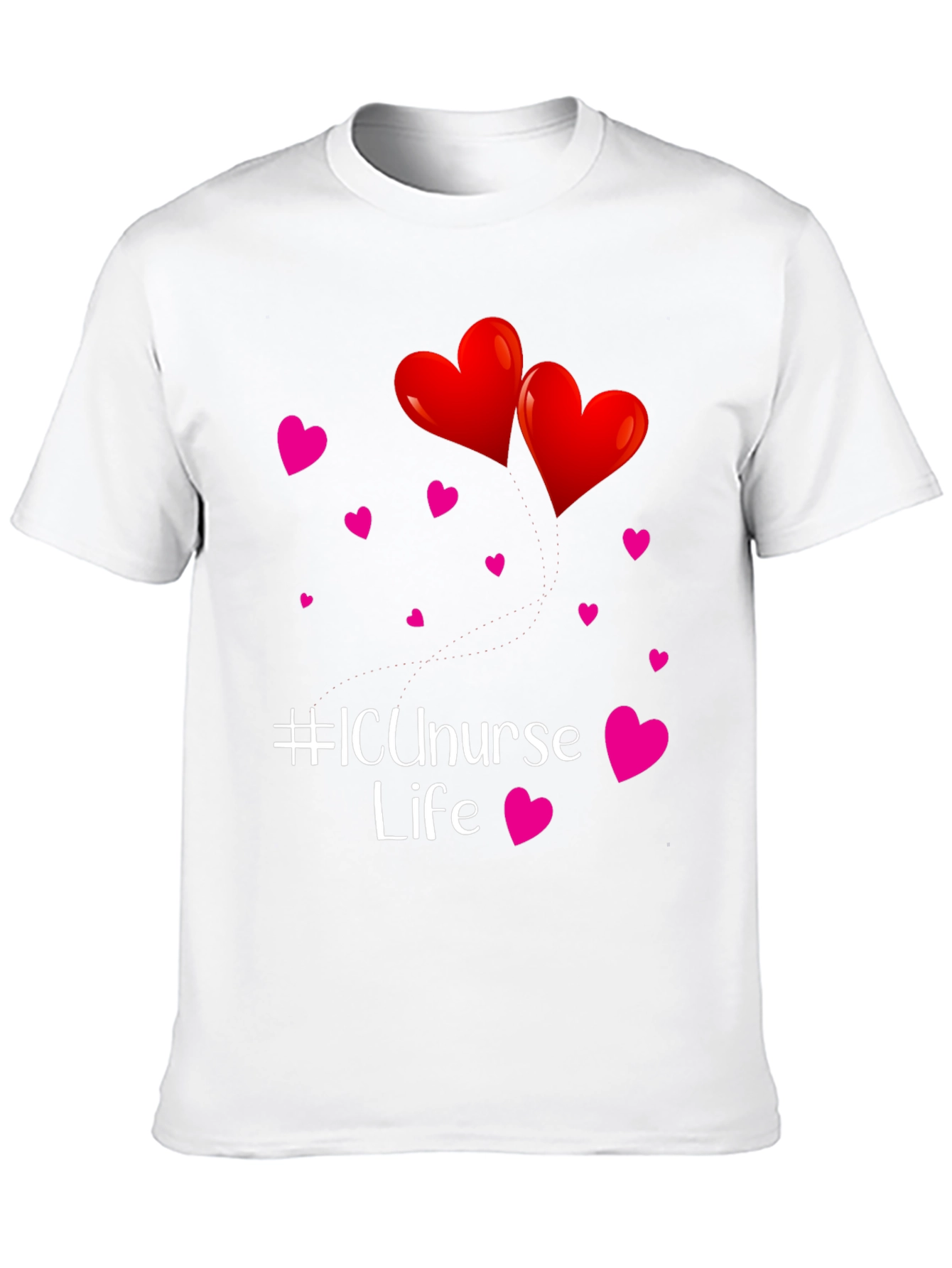 ICU Nurse Life T-Shirt - Heart Graphic Tee
