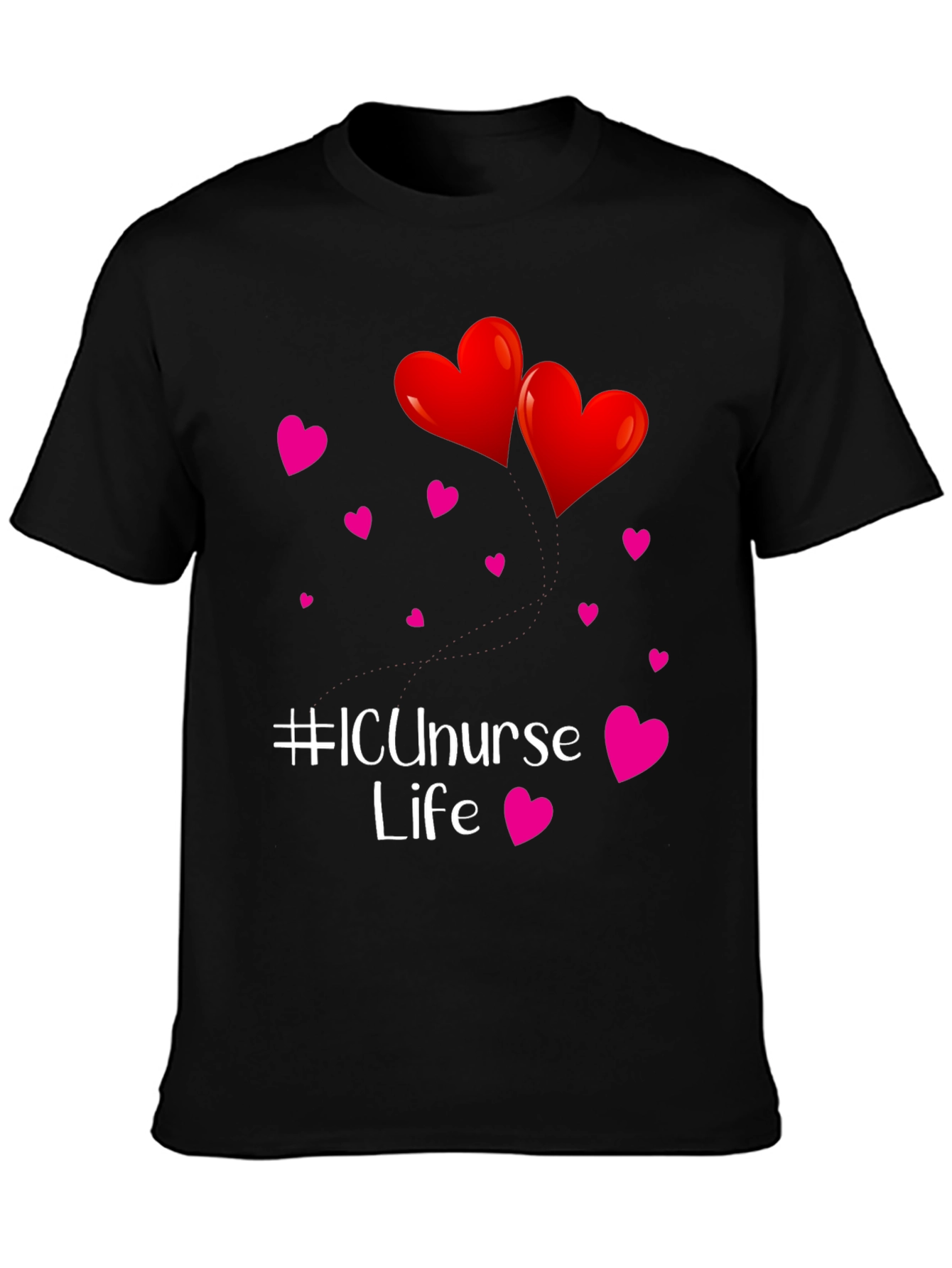ICU Nurse Life T-Shirt - Heart Graphic Tee