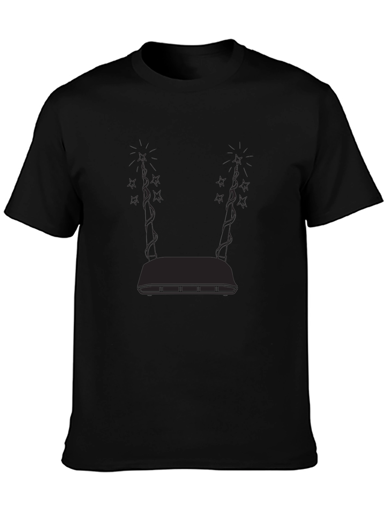 Modern Graphic Black T-Shirt - Abstract Design