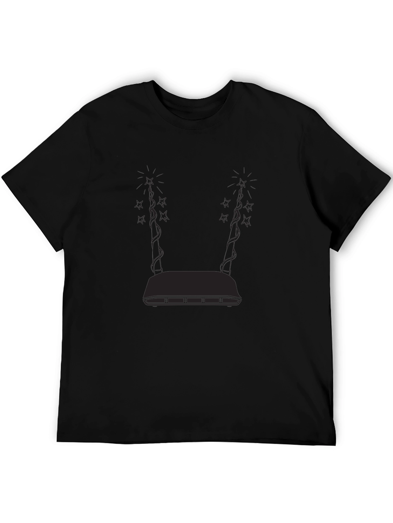 Modern Graphic Black T-Shirt - Abstract Design