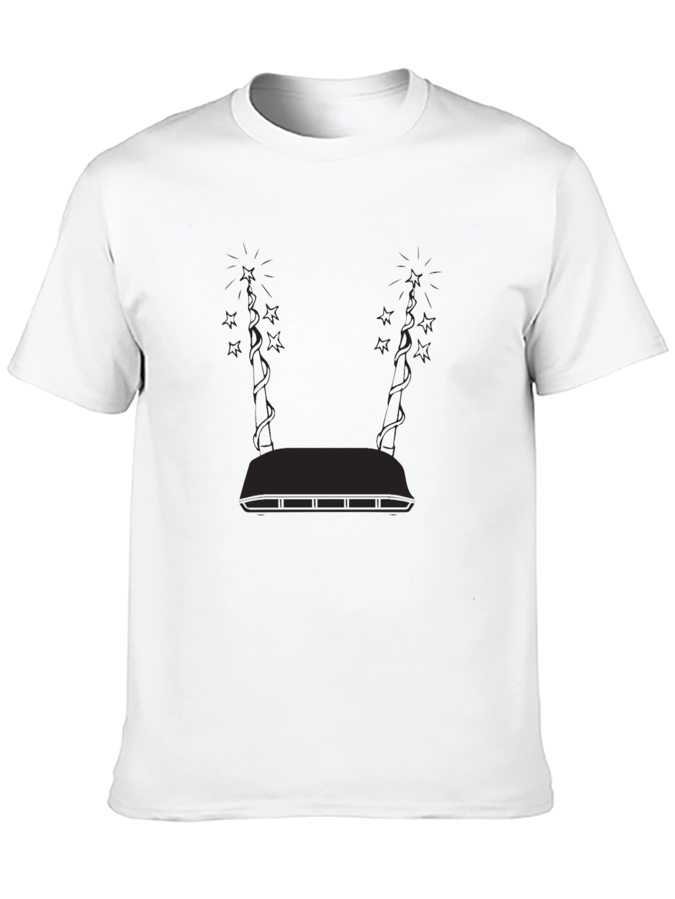 Modern Graphic Black T-Shirt - Abstract Design