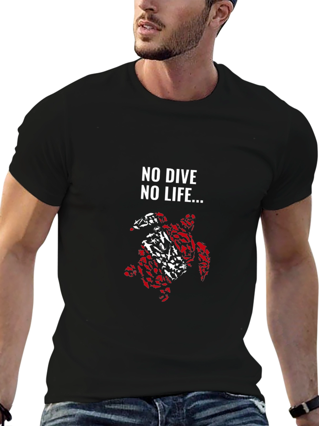No Dive No Life Turtle Graphic Tee