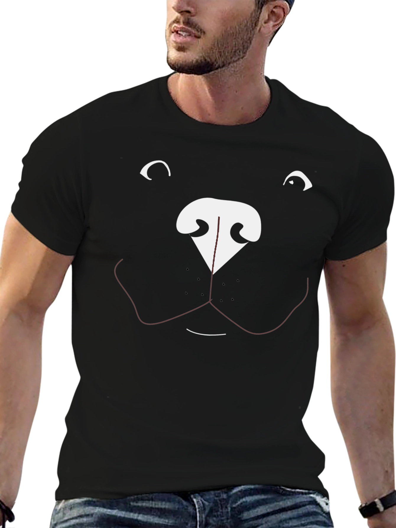 Funny Dog Face Graphic T-Shirt