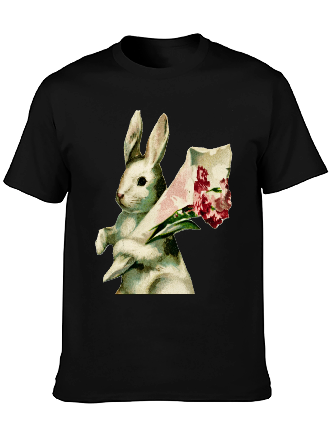 Bunny Bouquet Graphic Tee - Soft Cotton Comfort