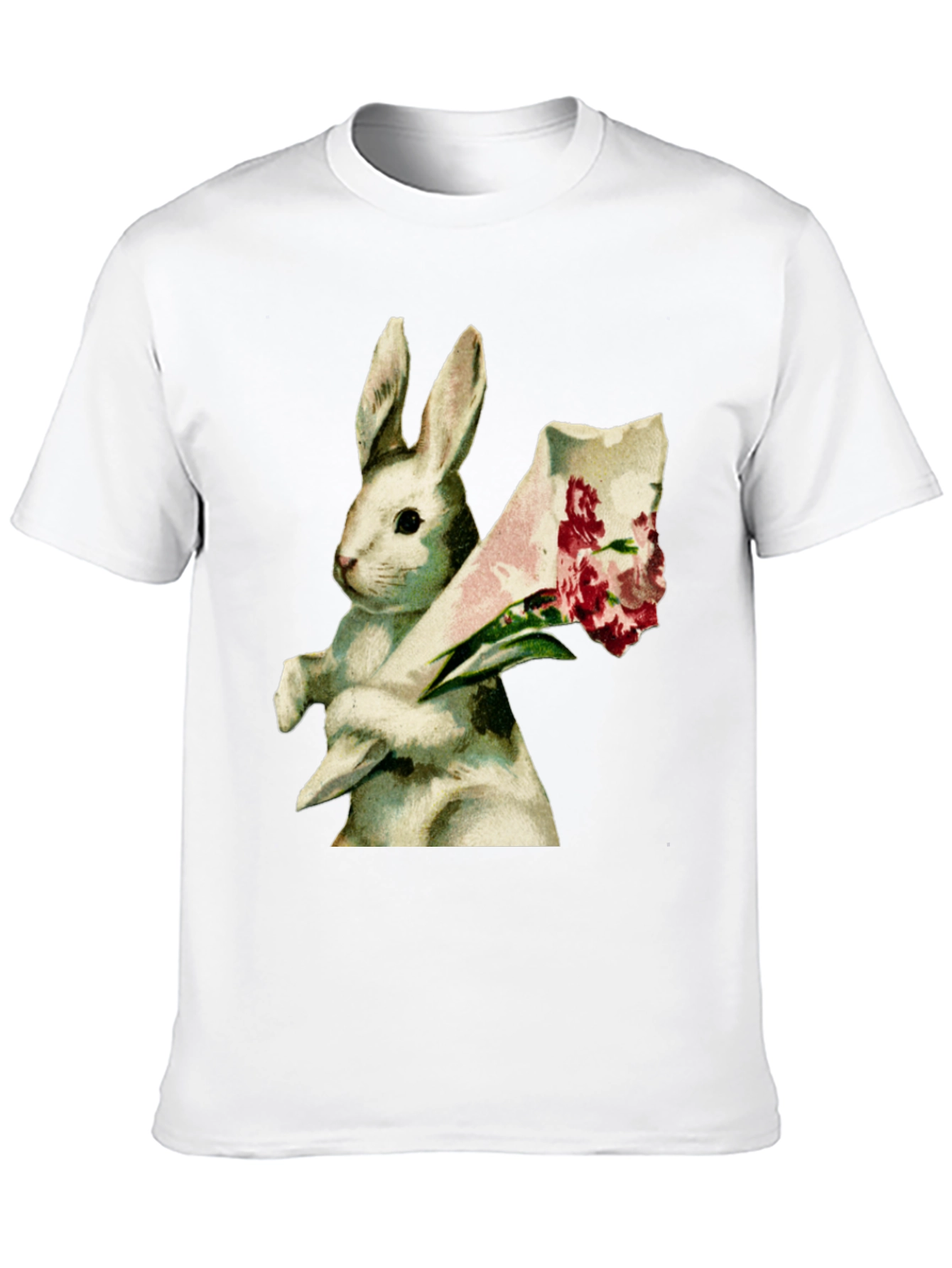 Bunny Bouquet Graphic Tee - Soft Cotton Comfort