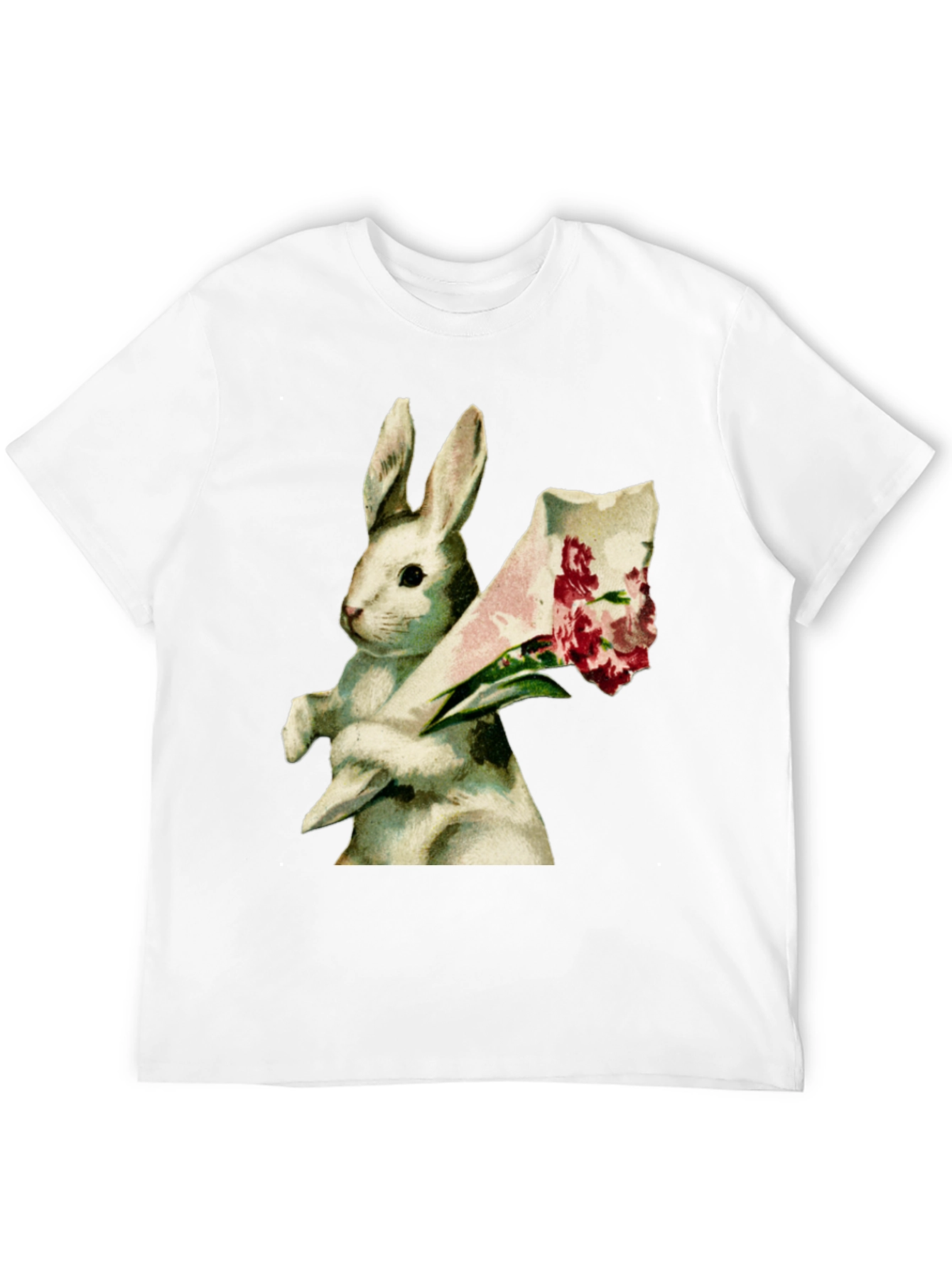 Bunny Bouquet Graphic Tee - Soft Cotton Comfort