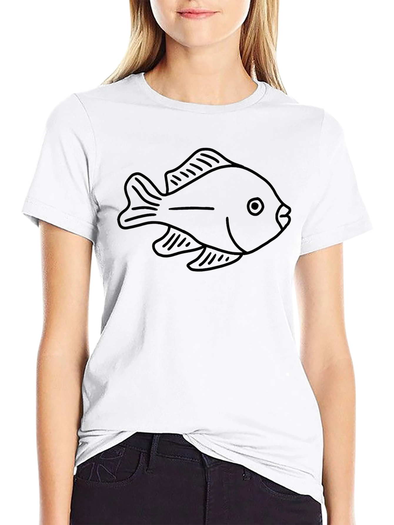 Black Fish Graphic Tee - Casual Comfort