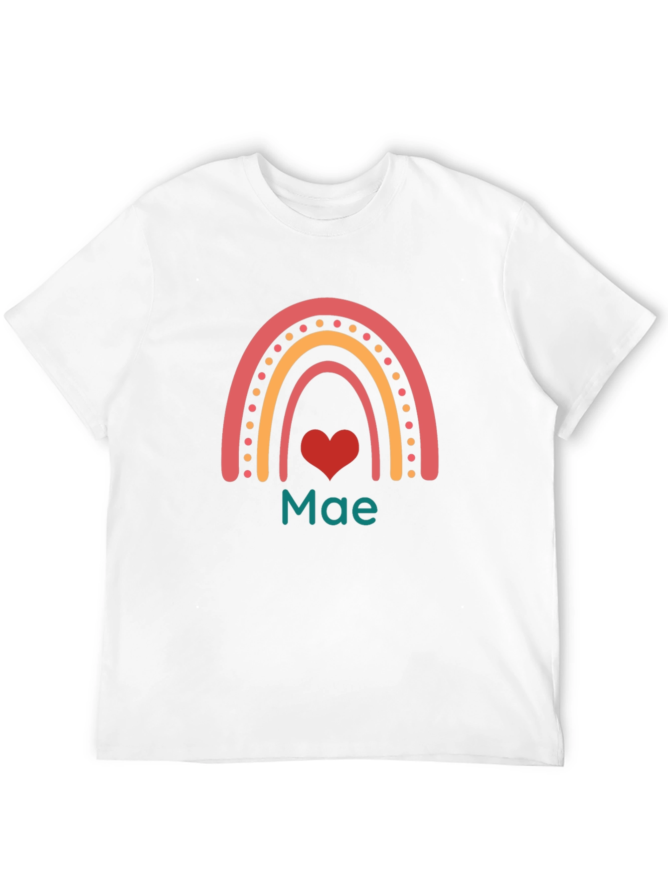 Rainbow Heart Mae T-Shirt