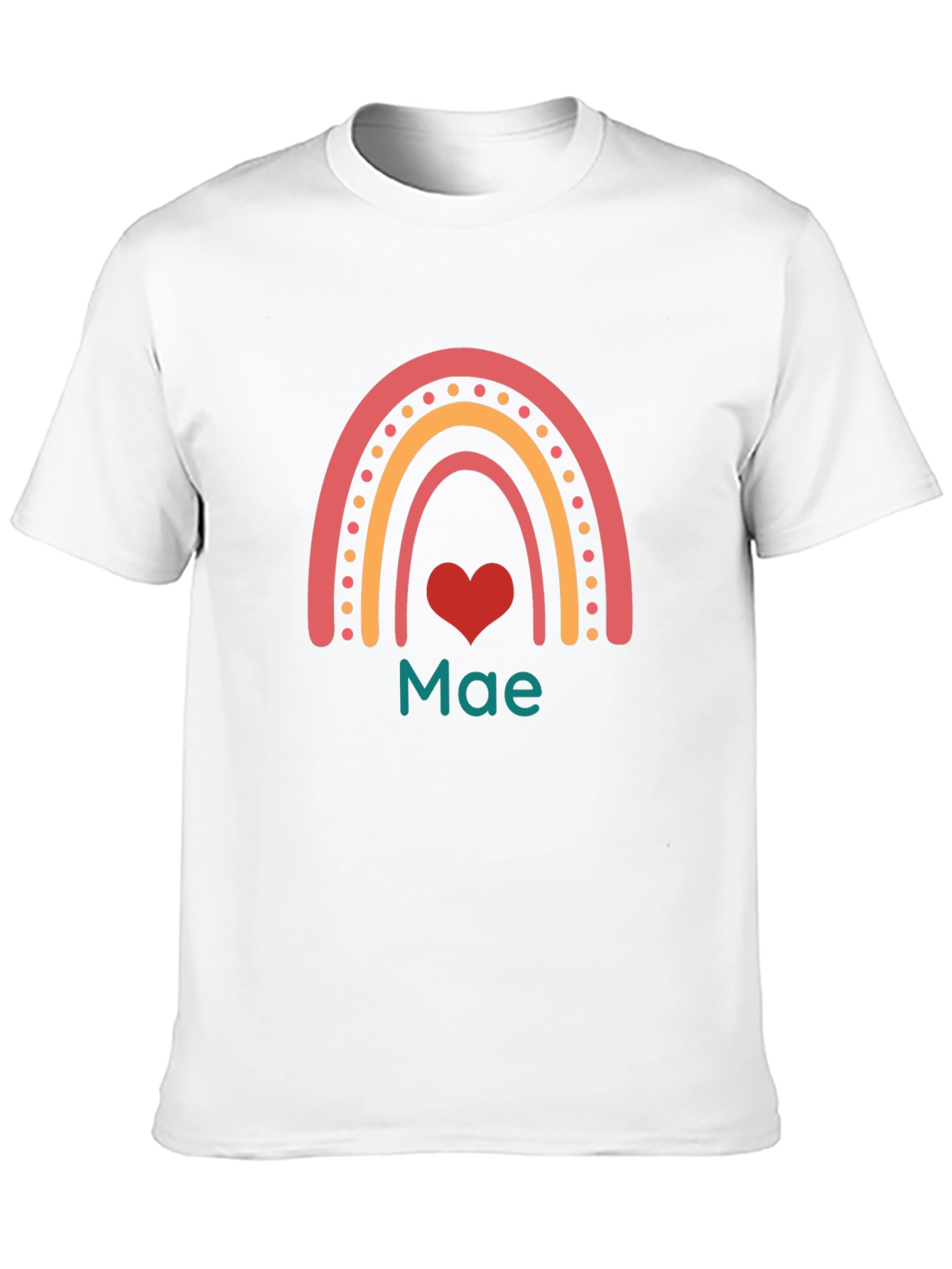 Rainbow Heart Mae T-Shirt