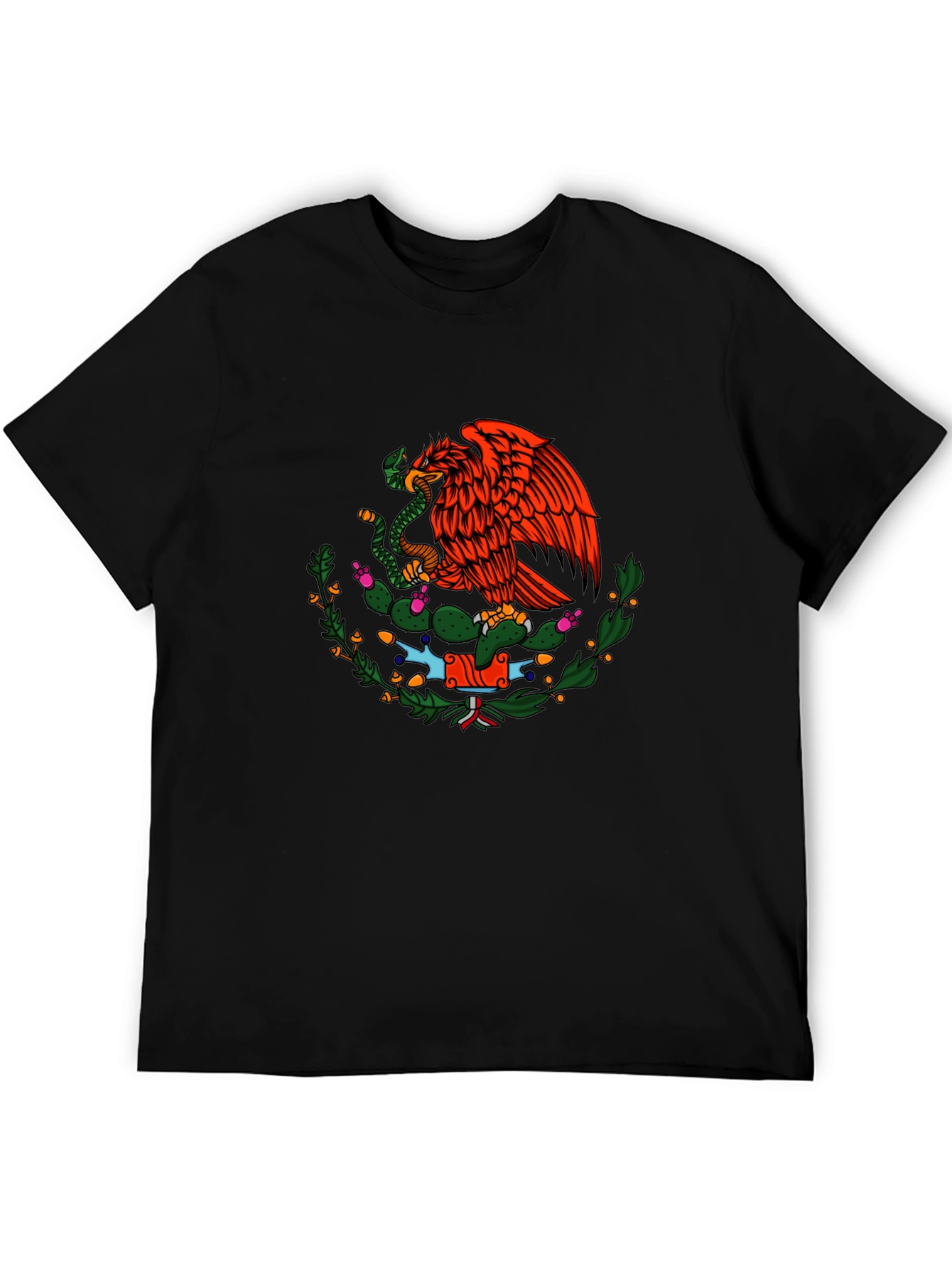 Mexican Eagle T-Shirt - Black Graphic Tee