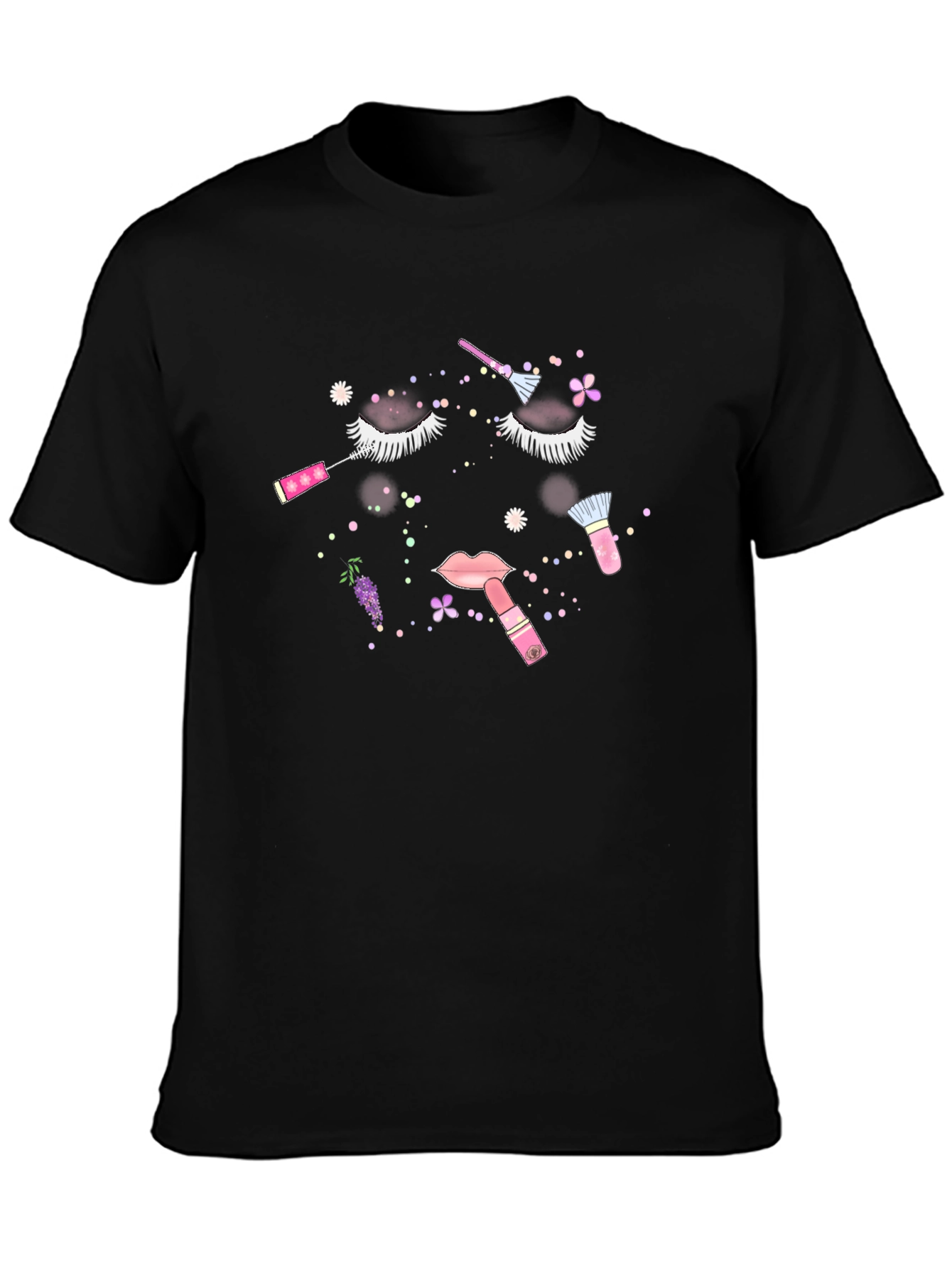 Makeup Glam Black Tee
