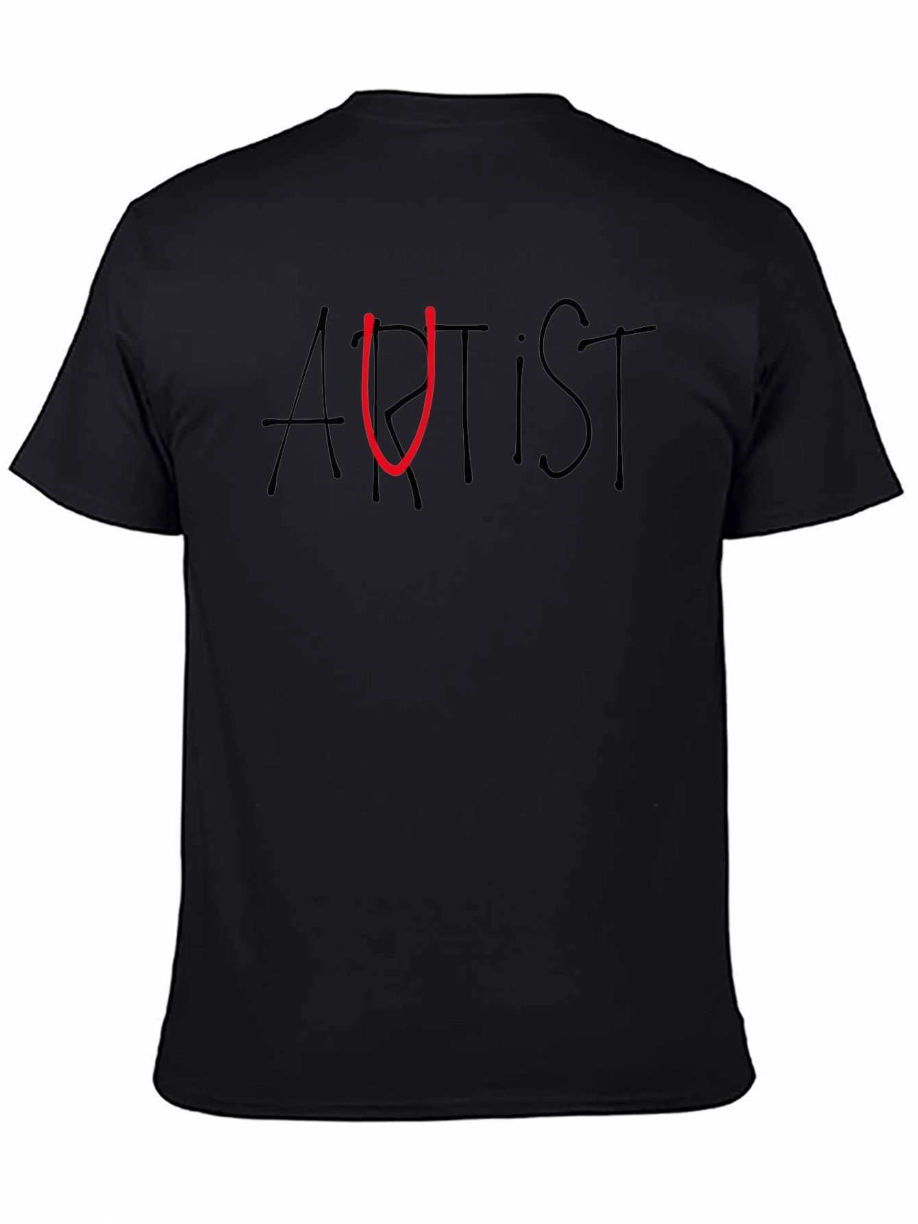 Artist Graphic T-Shirt - Black Casual Tee