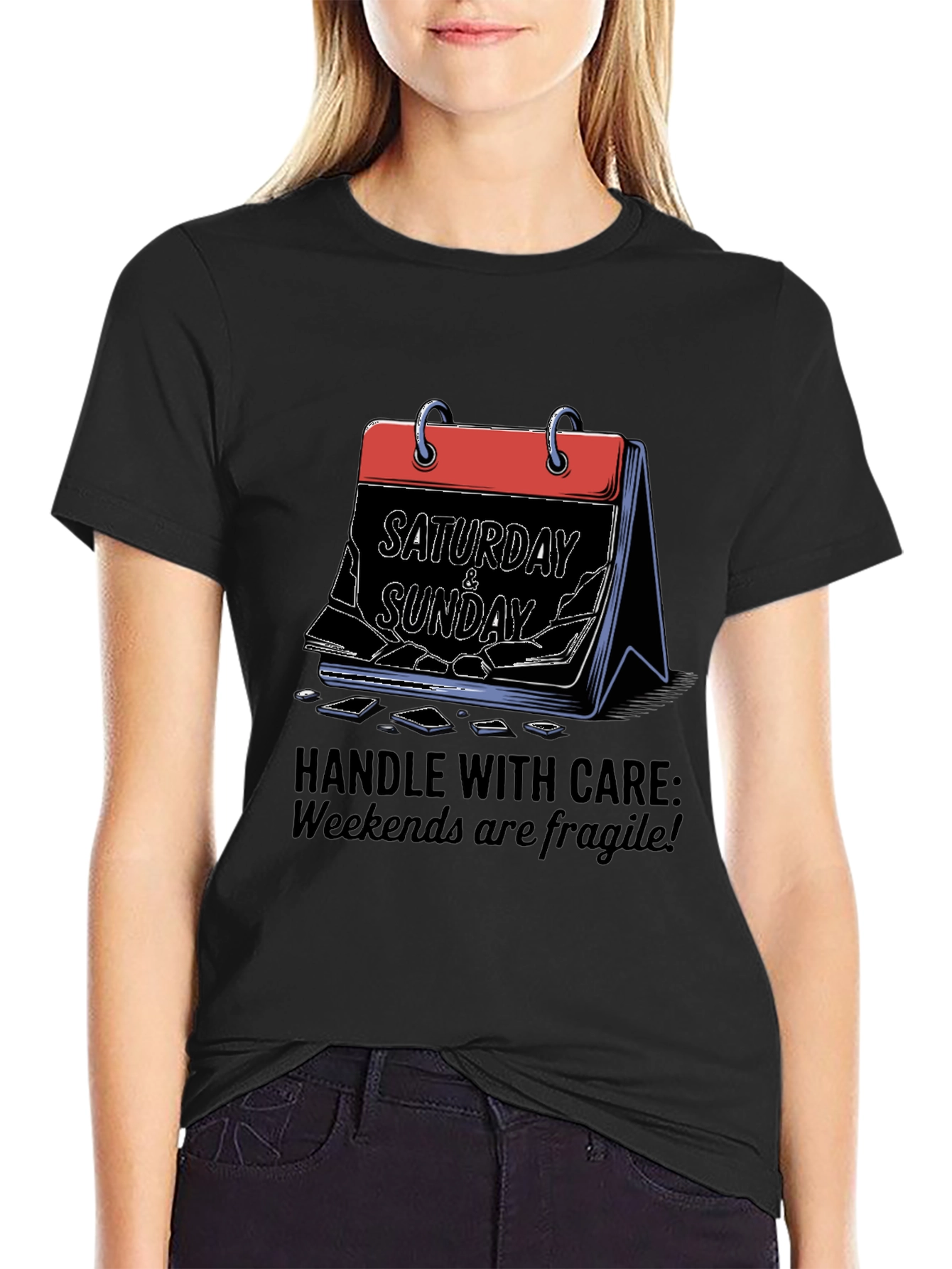 Fragile Weekends Graphic Tee - Handle With Care T-Shirt