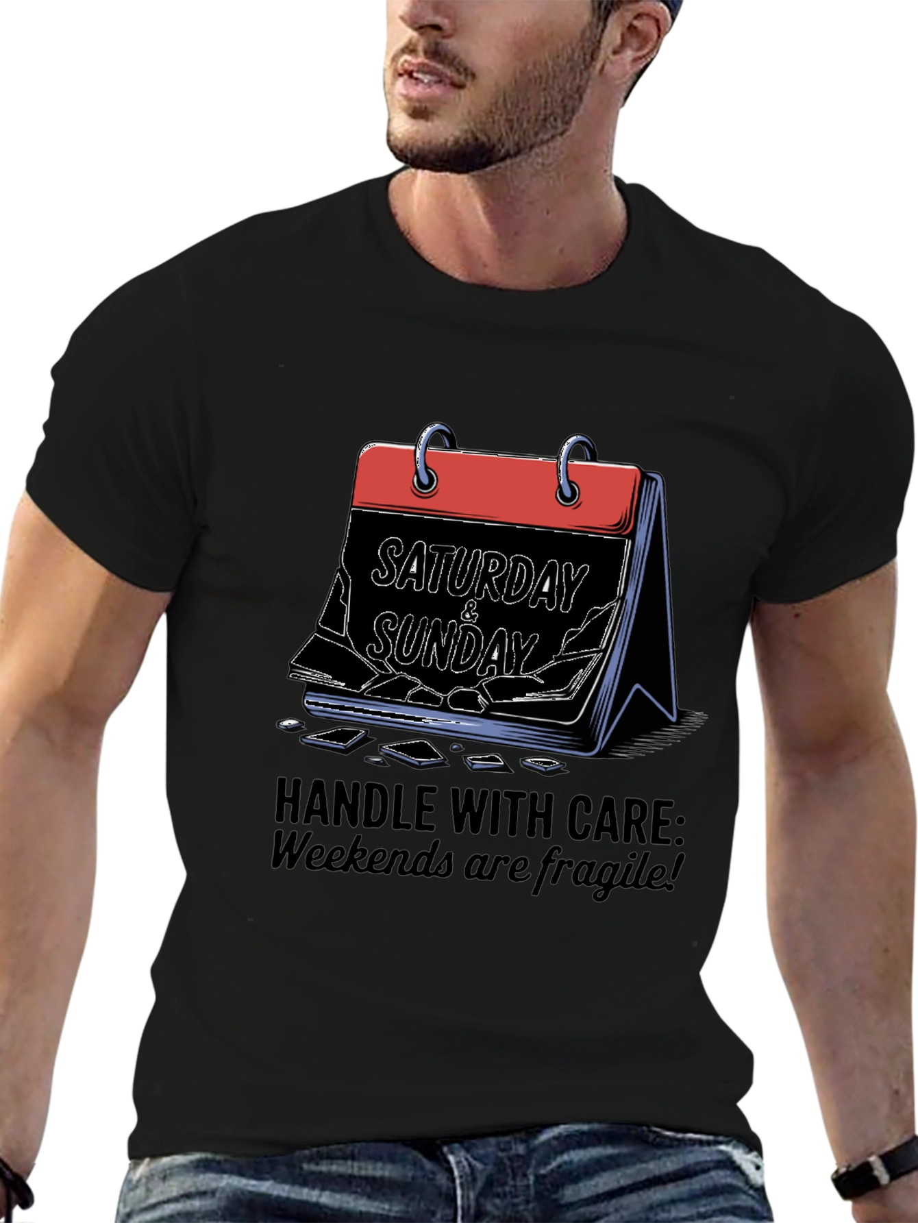 Fragile Weekends Graphic Tee - Handle With Care T-Shirt