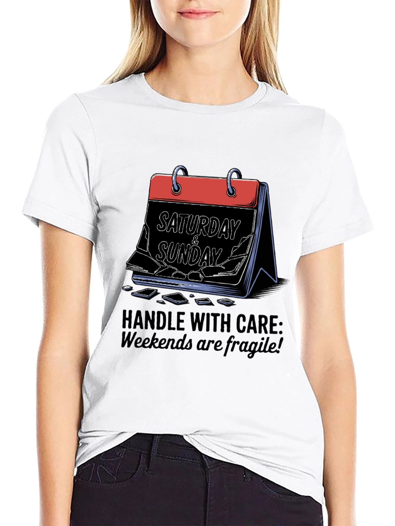 Fragile Weekends Graphic Tee - Handle With Care T-Shirt