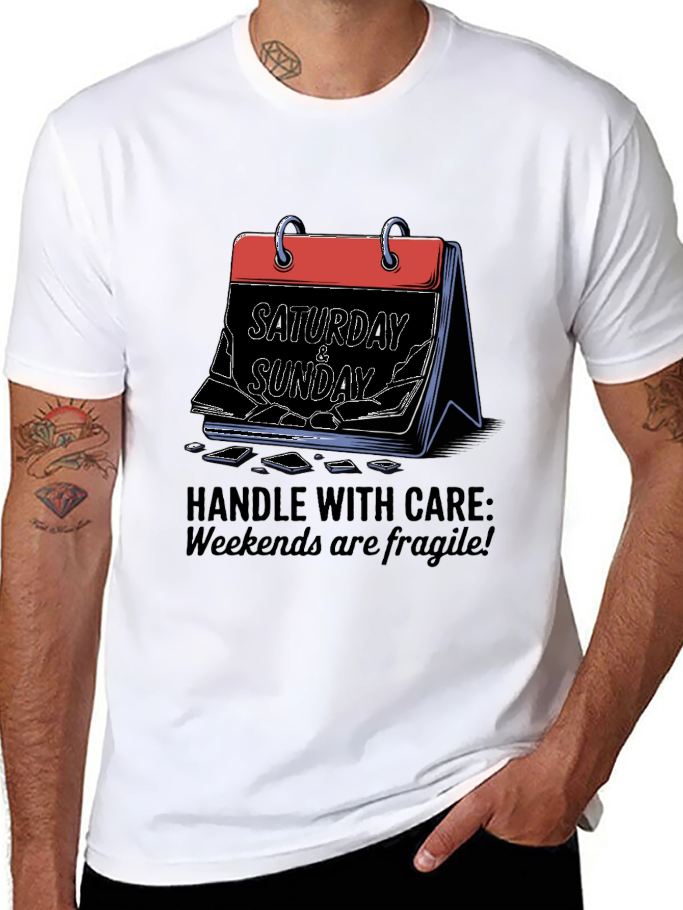 Fragile Weekends Graphic Tee - Handle With Care T-Shirt