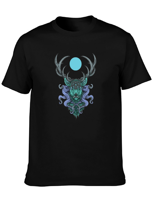 Mystic Deer Graphic Tee - Stylish & Unique
