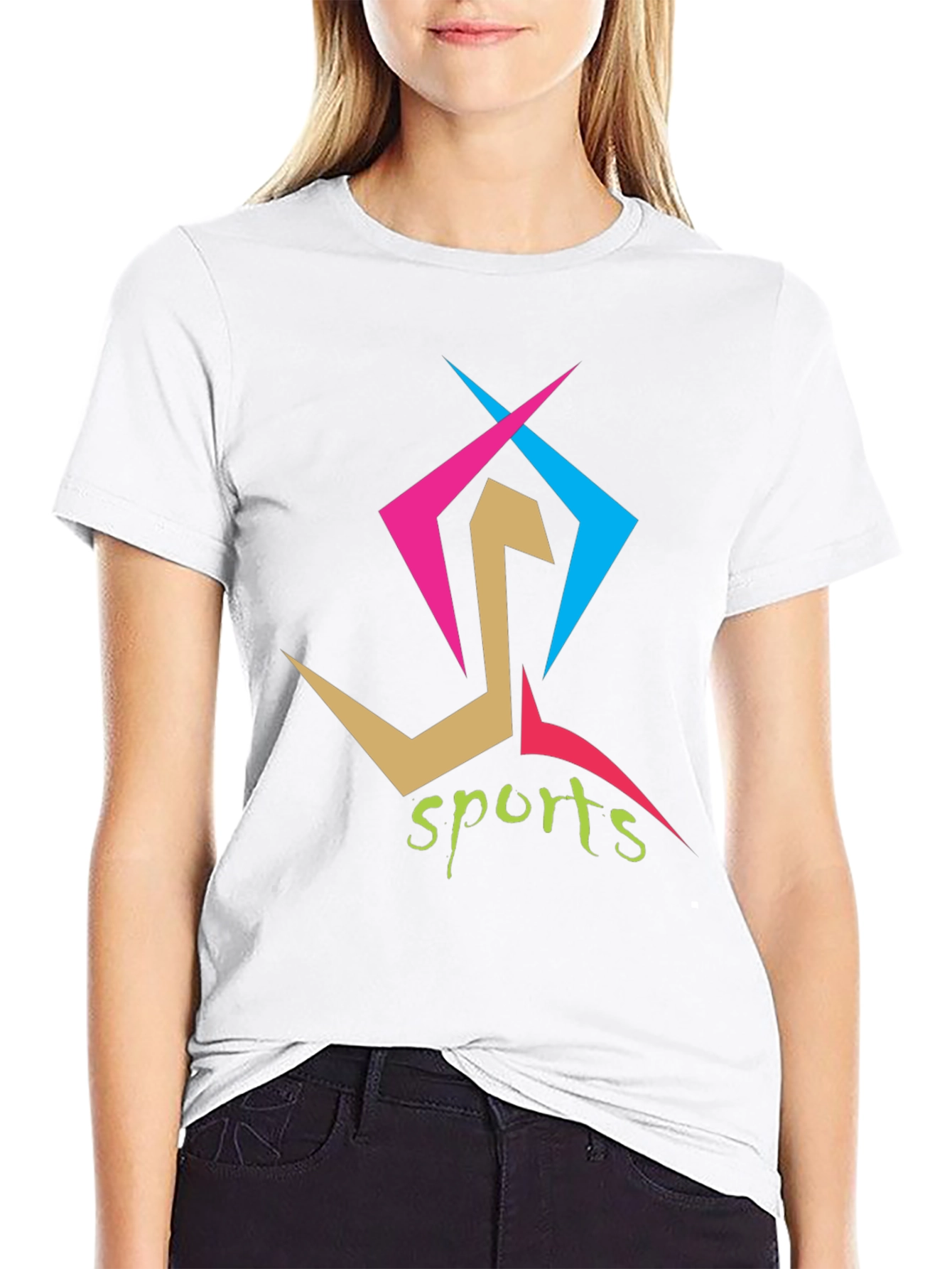 Stylish Sports Graphic Print Black T-Shirt