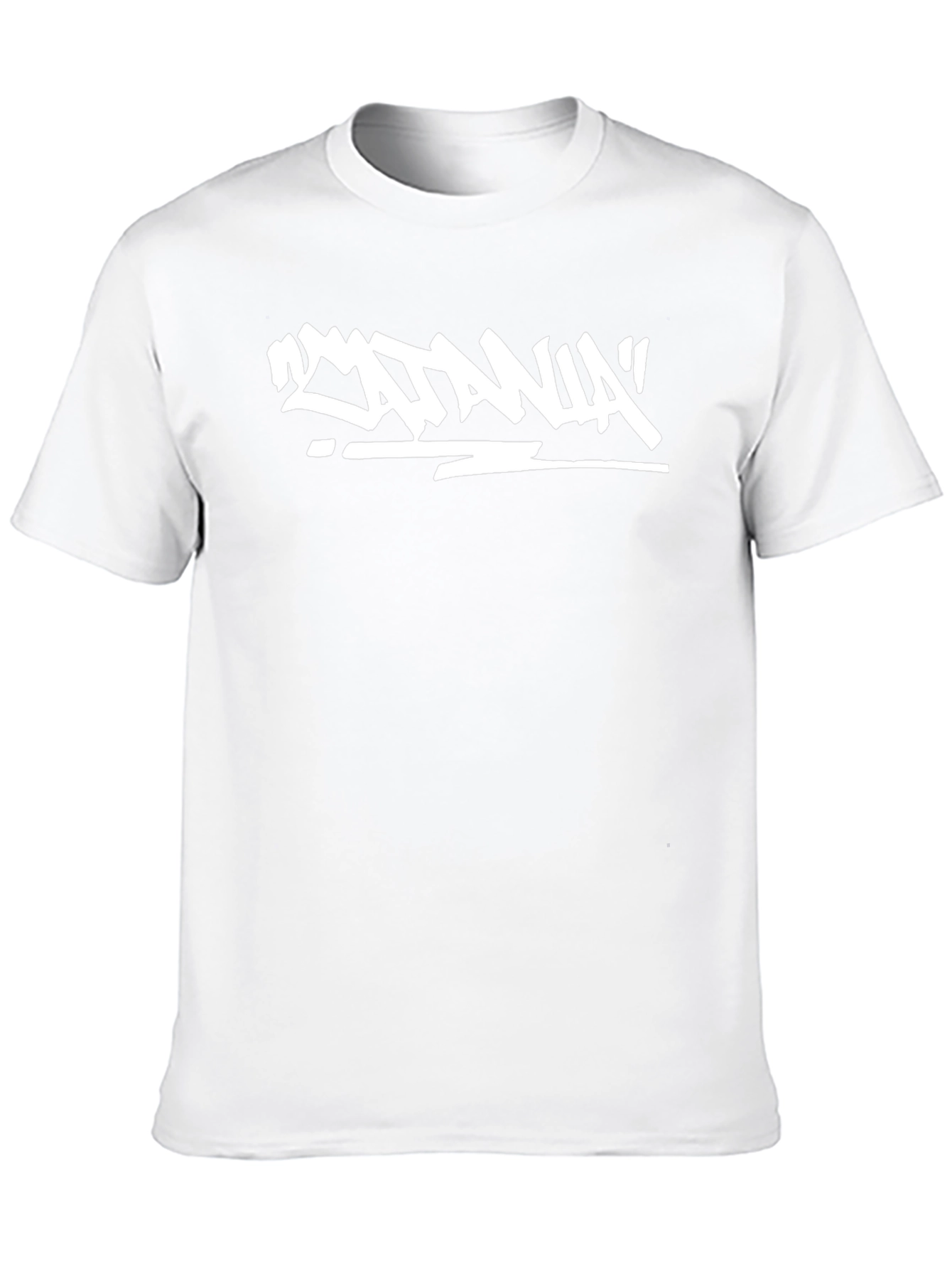 Satania Graphic Tee - Black Cotton Crew Neck