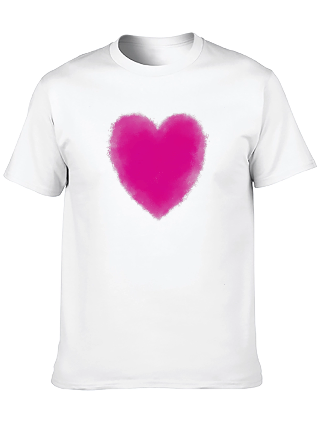 Heart Print Black T-Shirt