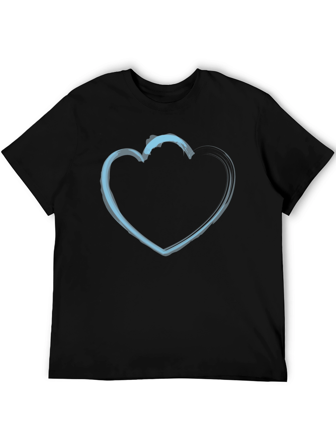 Heart Outline Graphic T-Shirt - Black