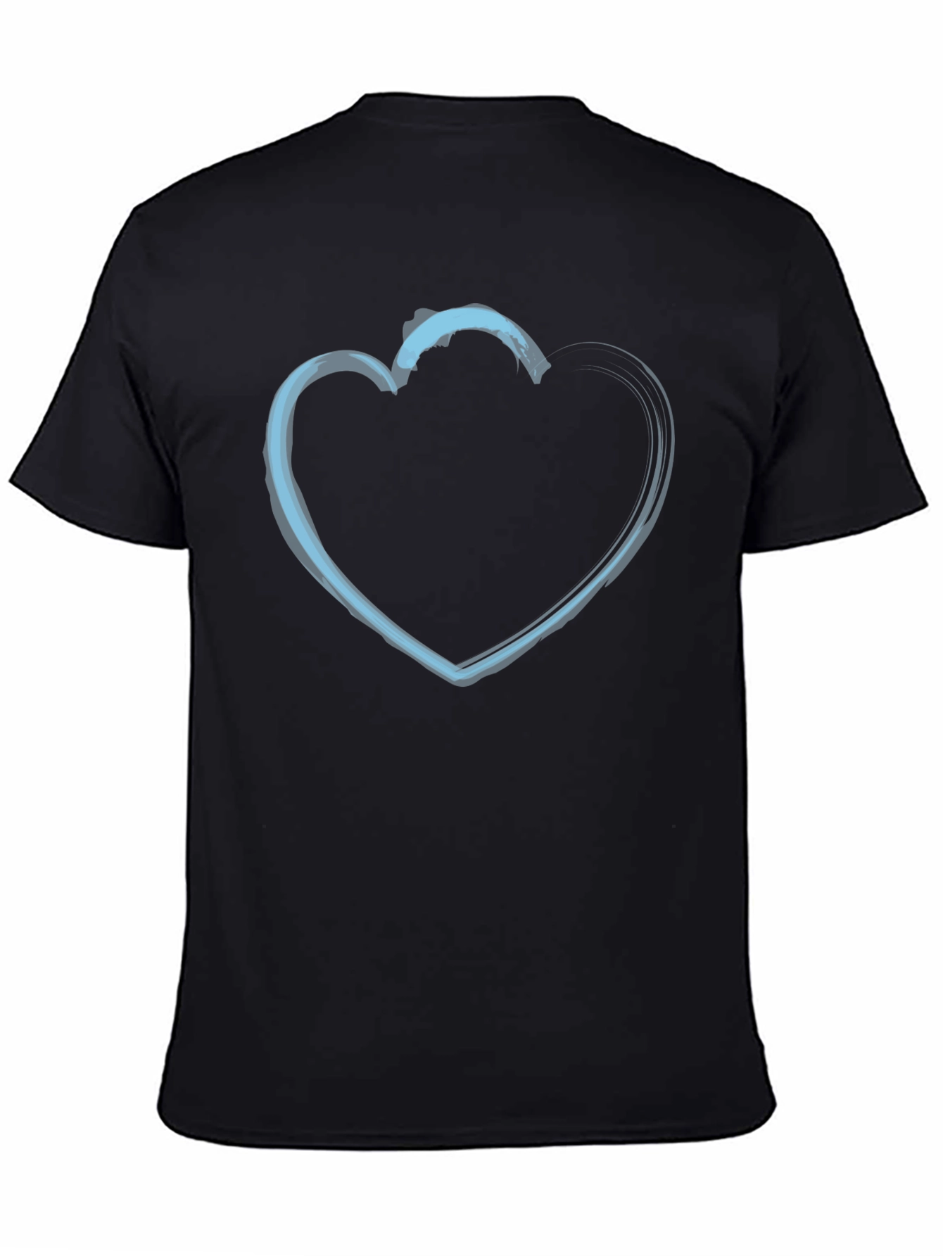 Heart Outline Graphic T-Shirt - Black
