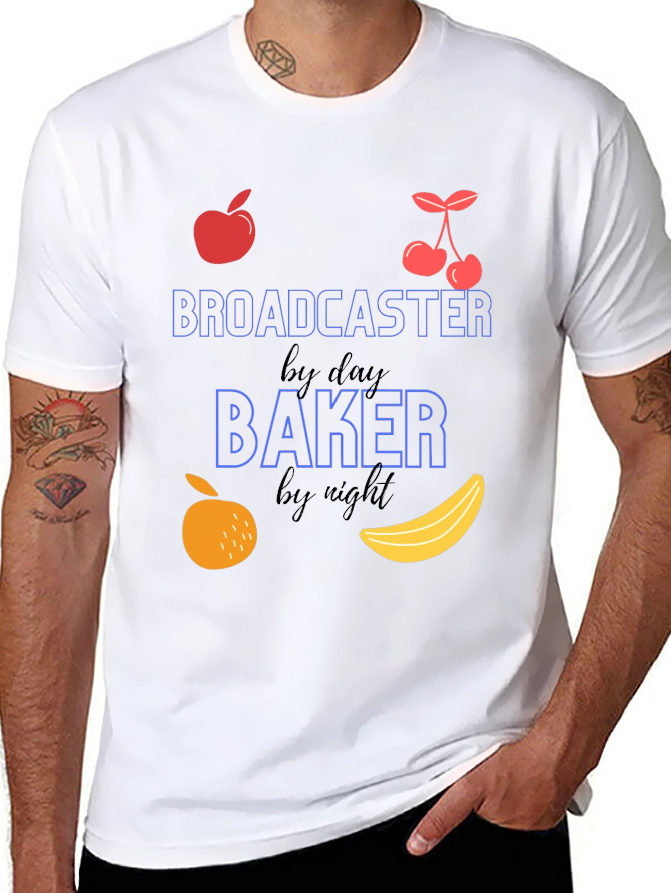 Broadcaster By Day Baker By Night Graphic Tee