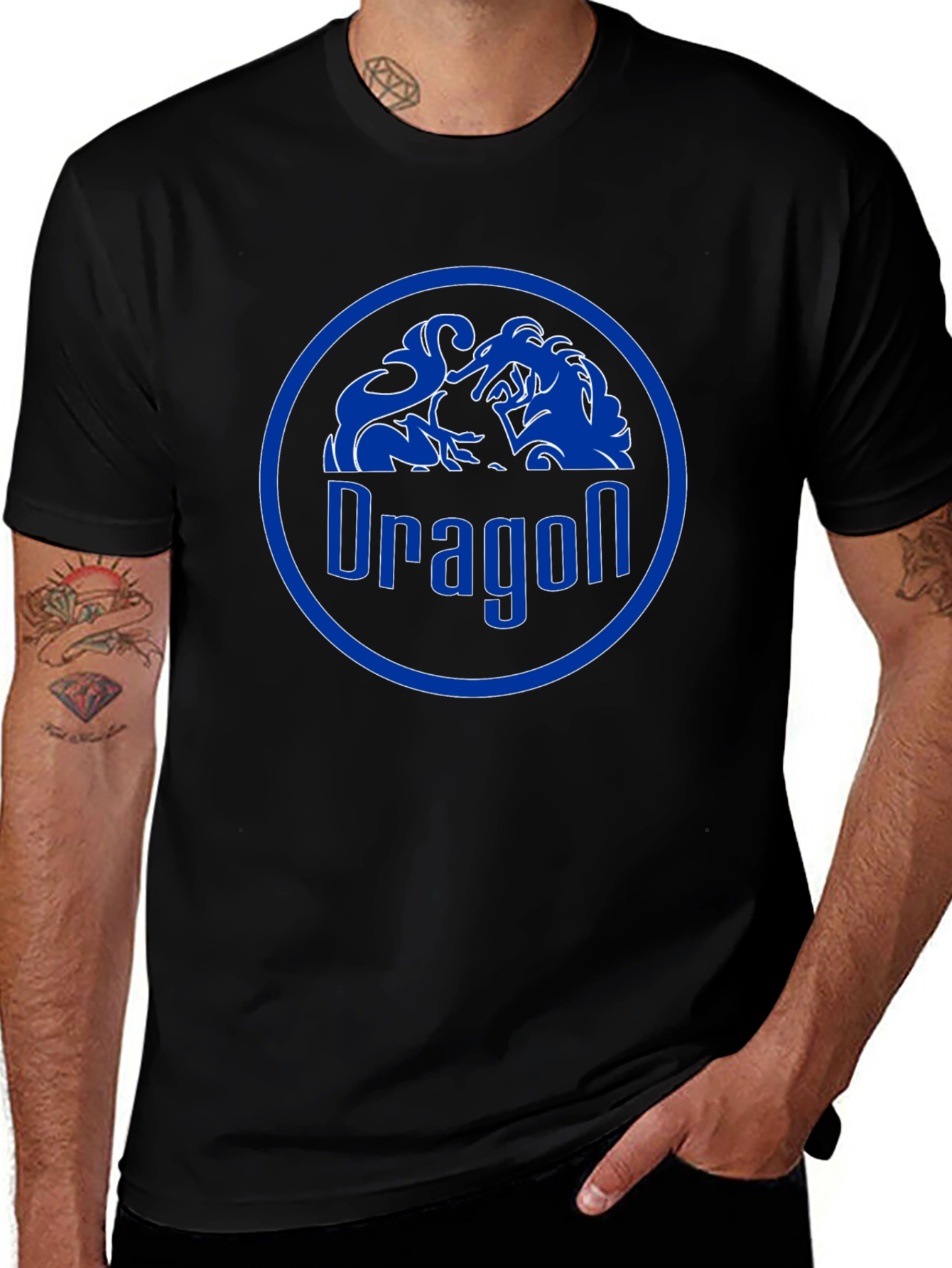 Dragon Logo Black T-Shirt - Stylish Graphic Tee