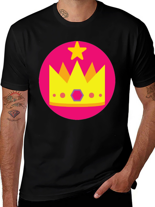 Crown Star Graphic Black T-Shirt