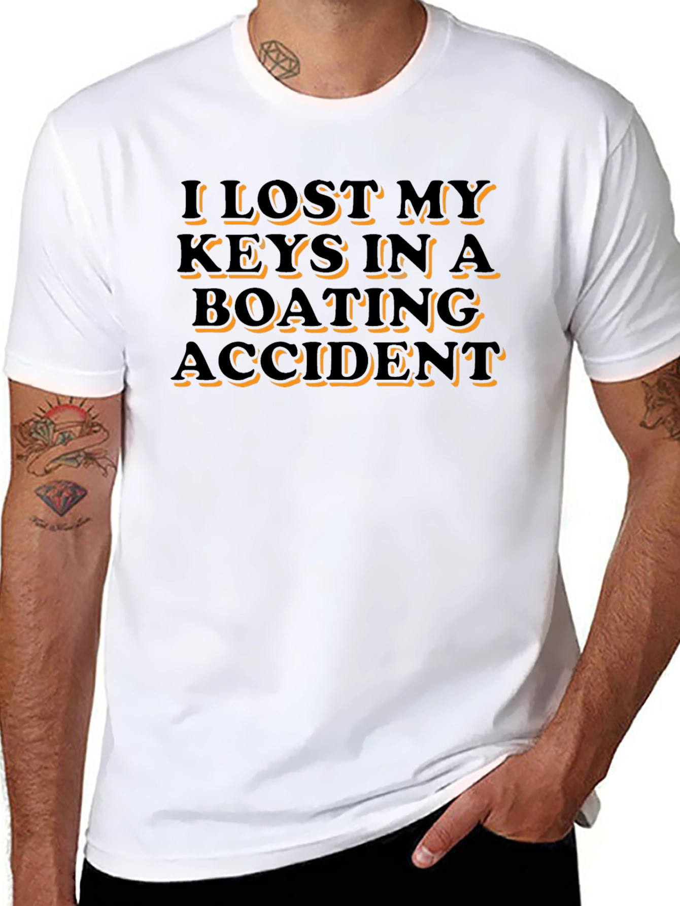 Humorous Keys Boating Accident Graphic Tee