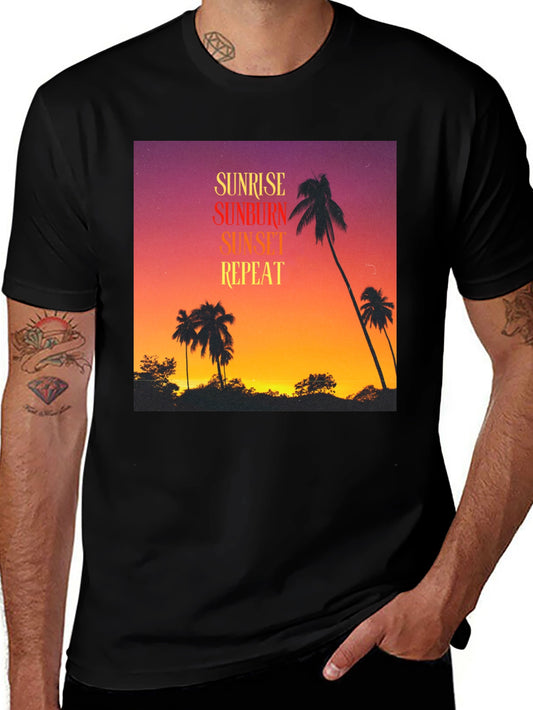 Sunrise Sunburn Sunset Repeat Graphic Tee
