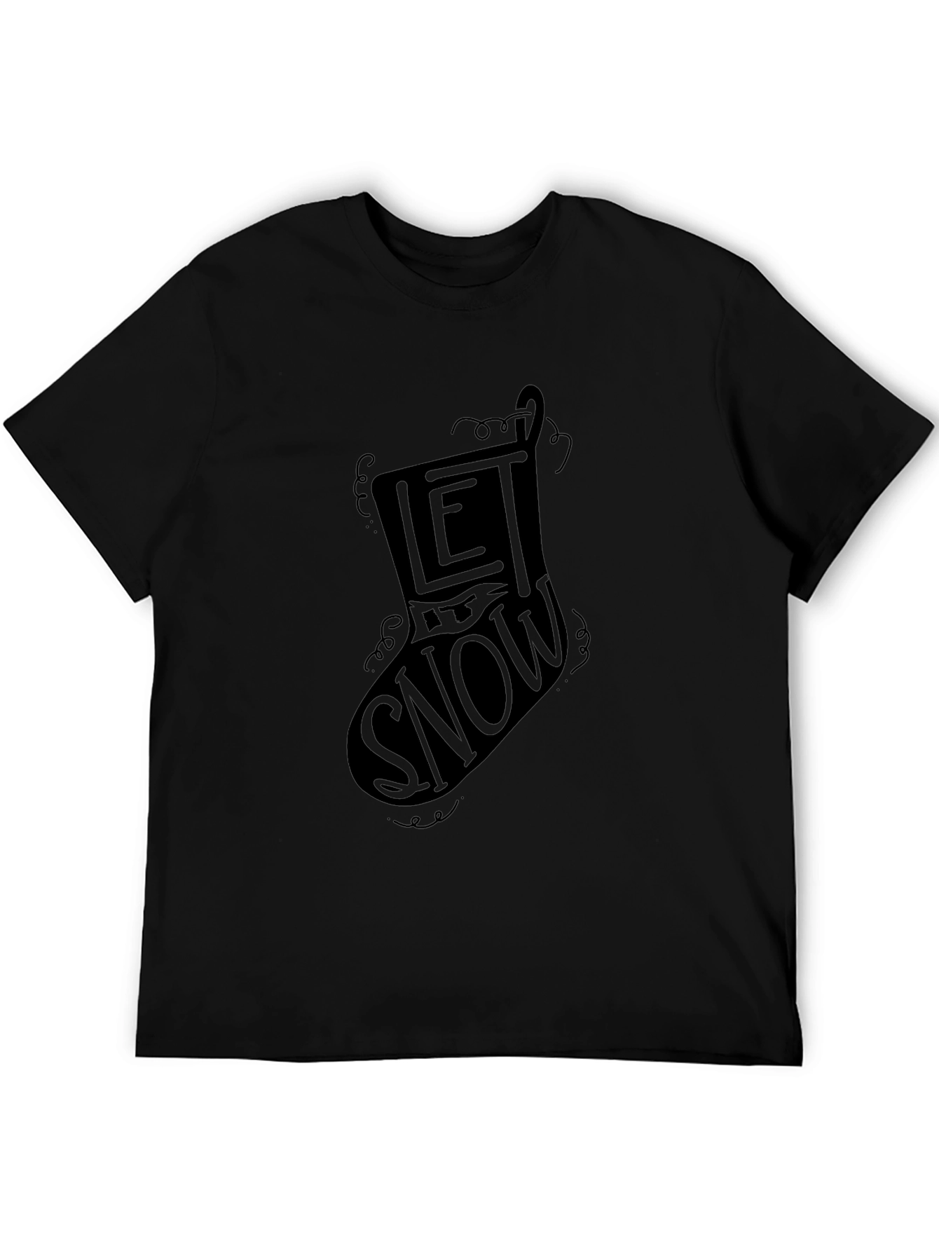Let It Snow Christmas Stocking Graphic Tee - Unisex