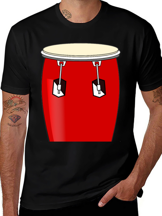 Conga Drum Graphic Tee - Black