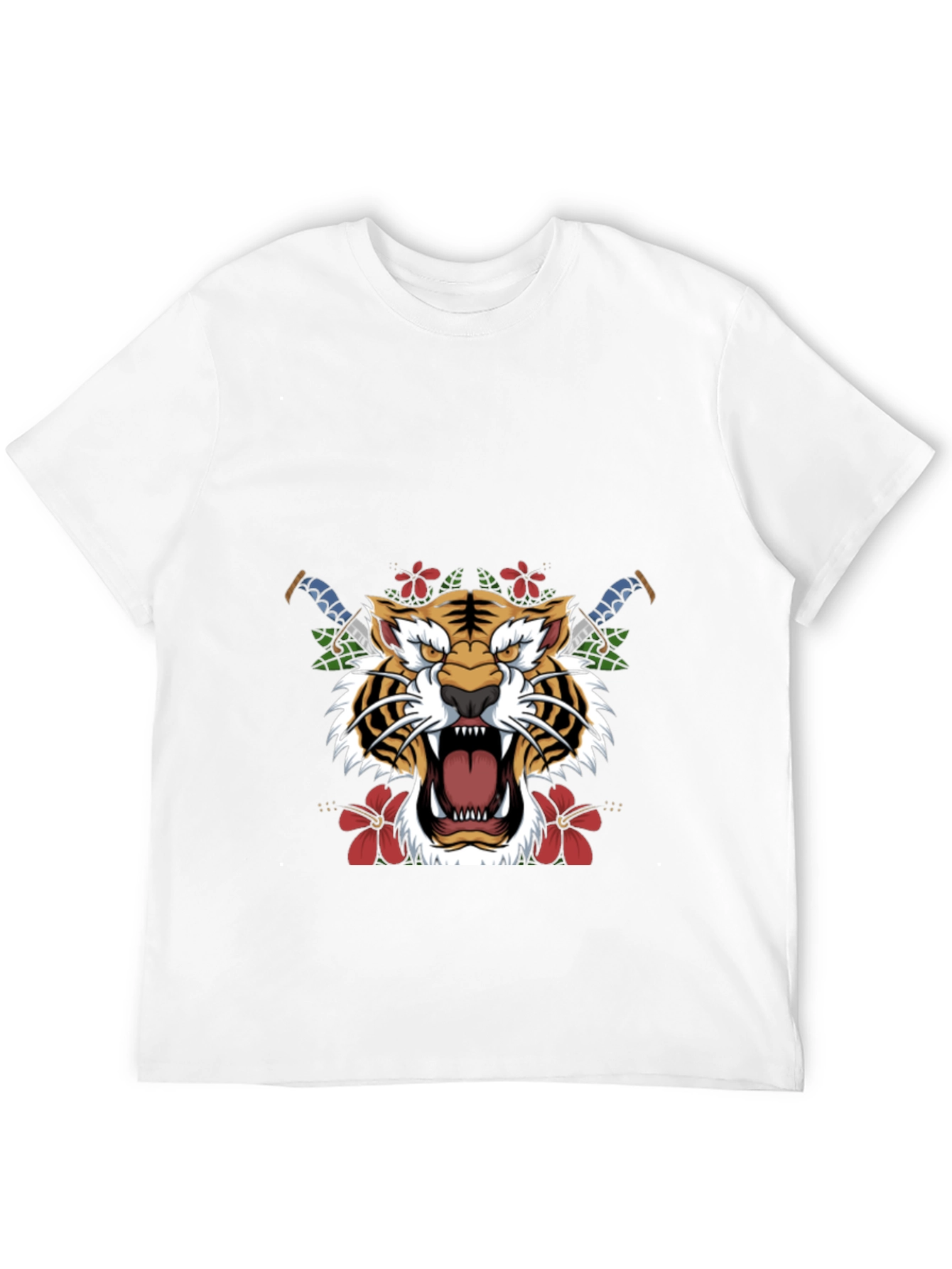 Tiger Graphic Print Black T-Shirt