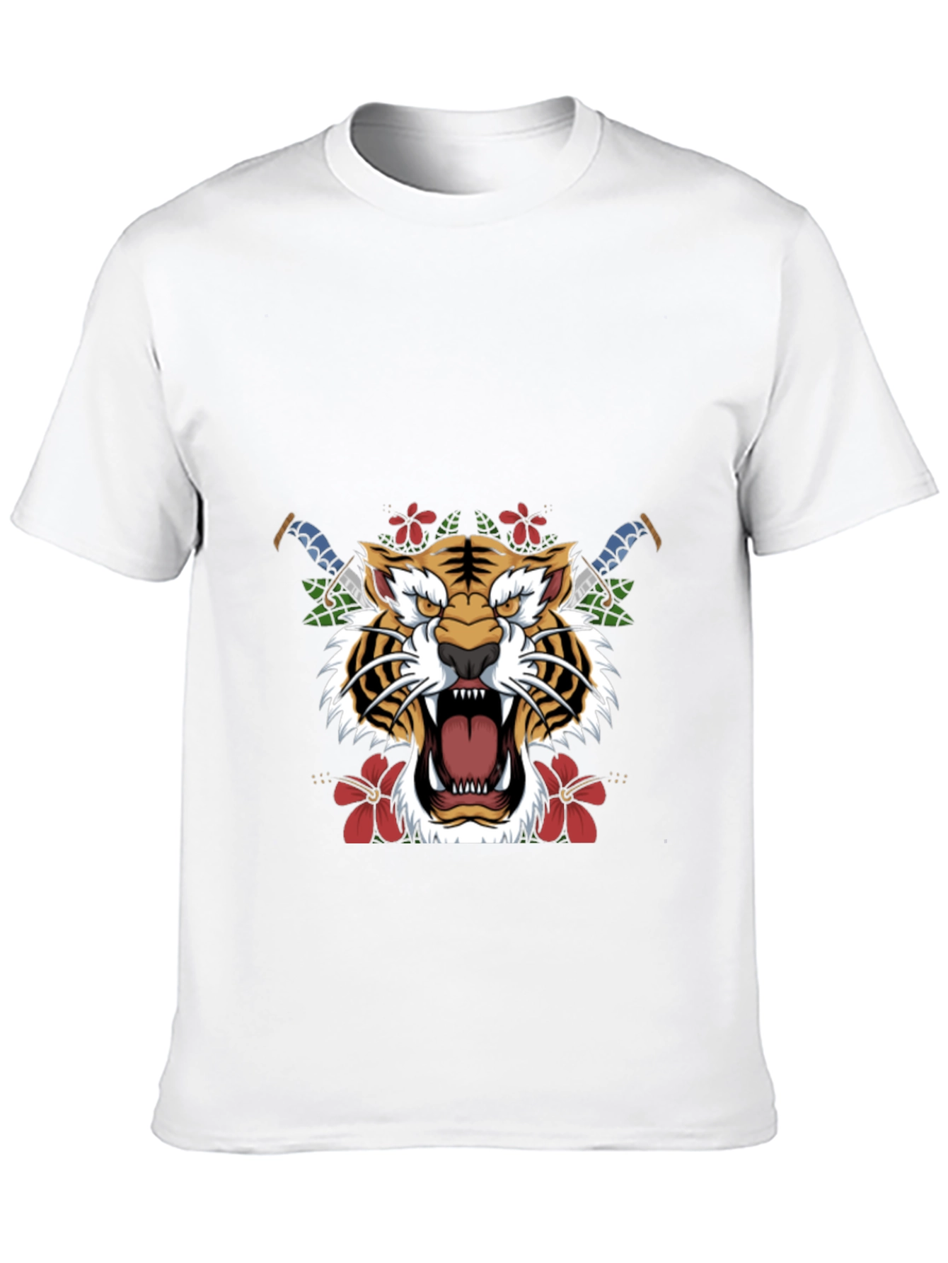 Tiger Graphic Print Black T-Shirt