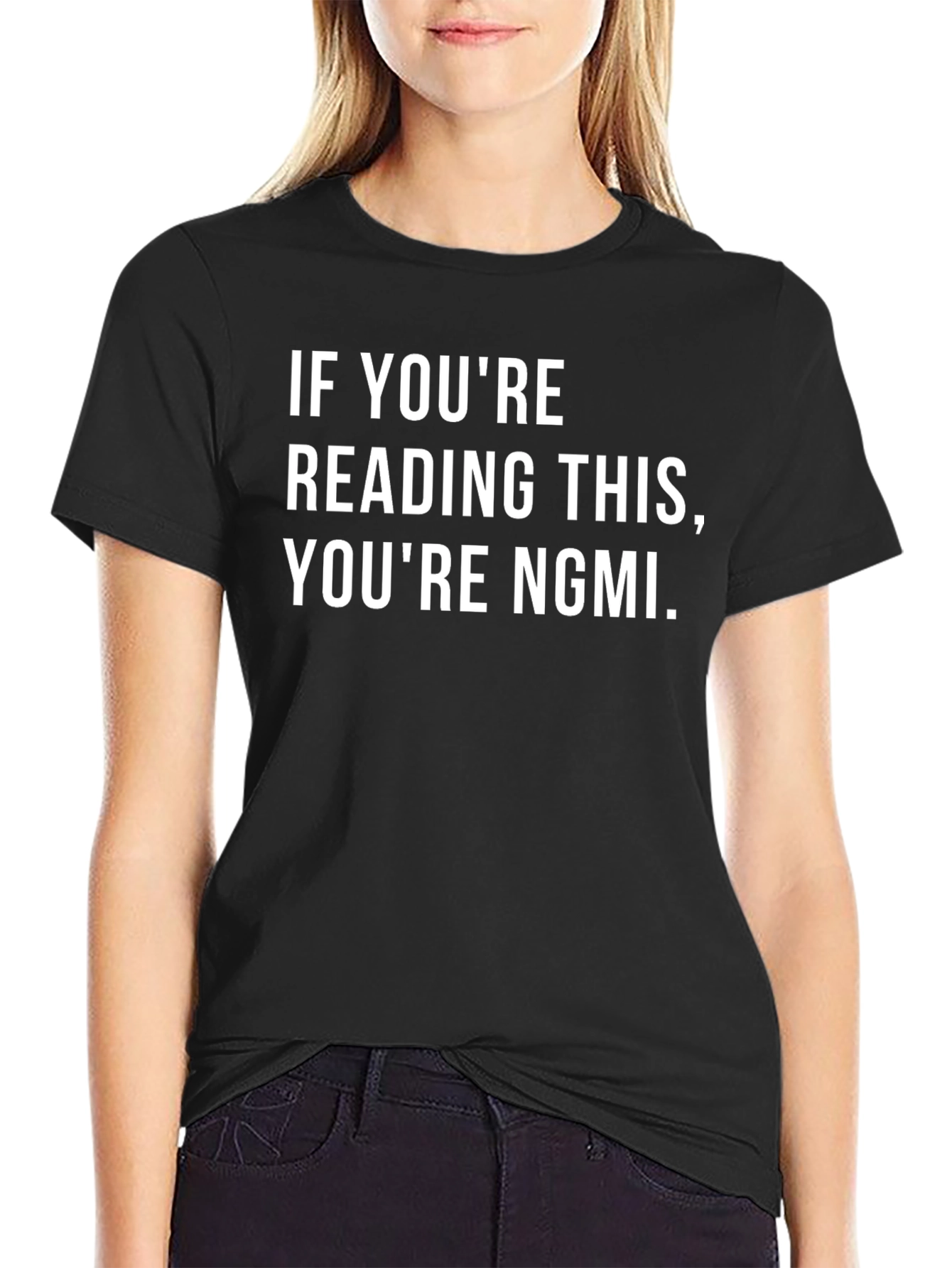 NGMI Slogan Black T-Shirt - Funny Meme Tee