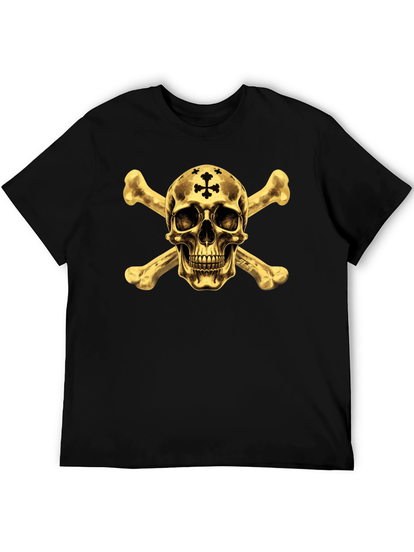 Skull & Crossbones Graphic Tee - Black